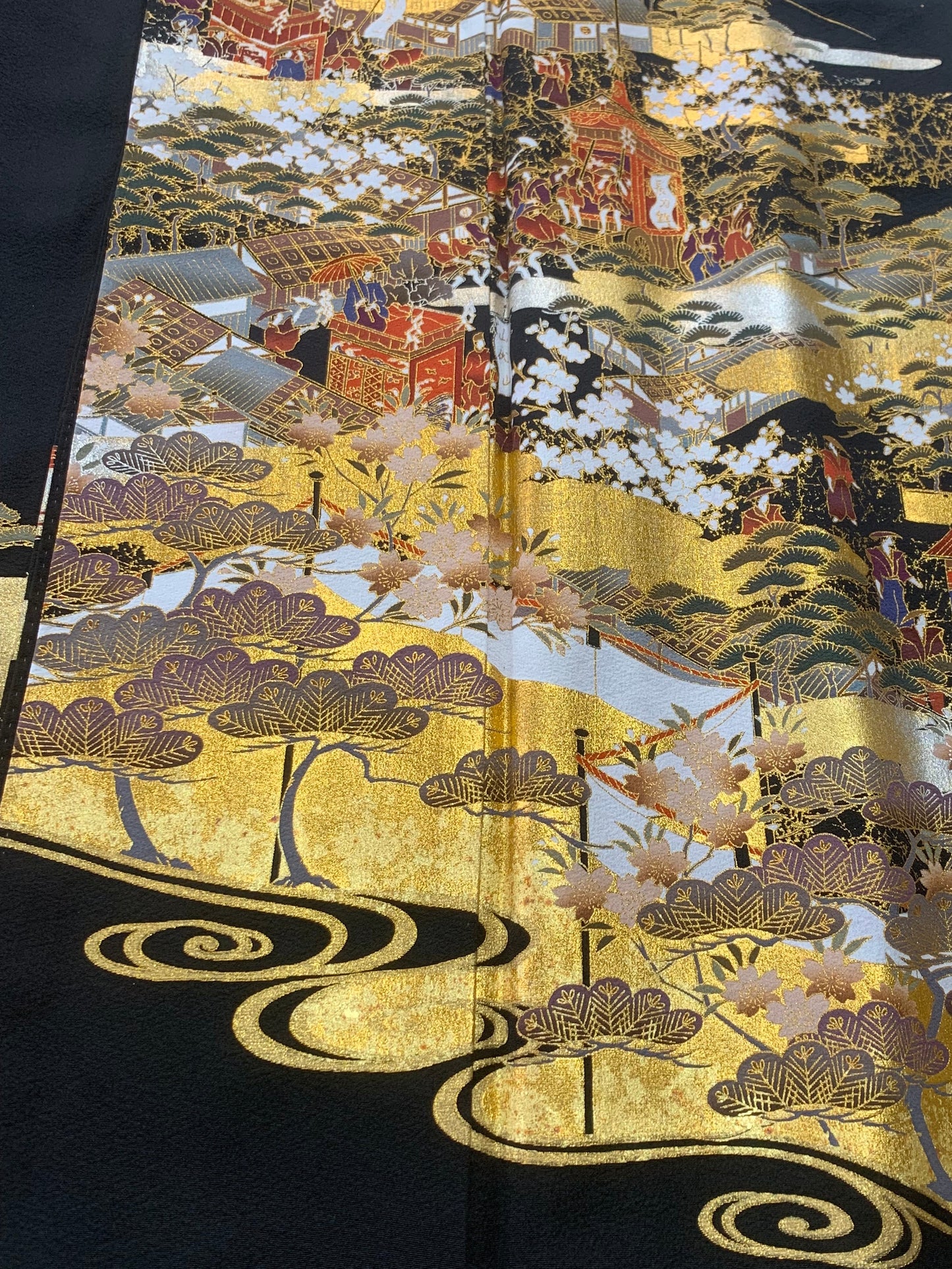 EDO-ZUMA SKIRT UPCYCLED FROM JAPANESE KIMONO "EDO050"