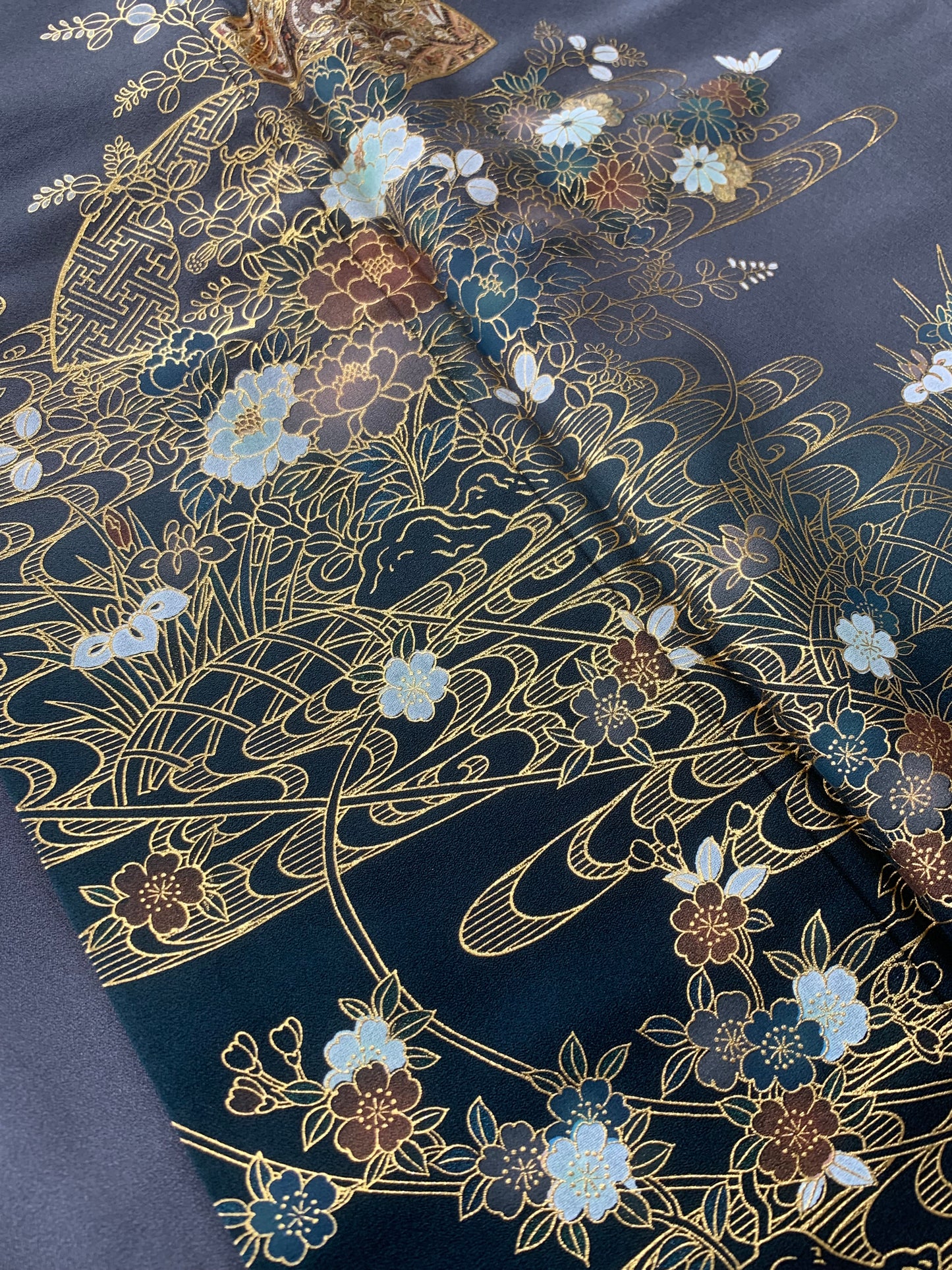 IROTOME SKIRT UPCYCLED FROM JAPANESE KIMONO "IRO137"