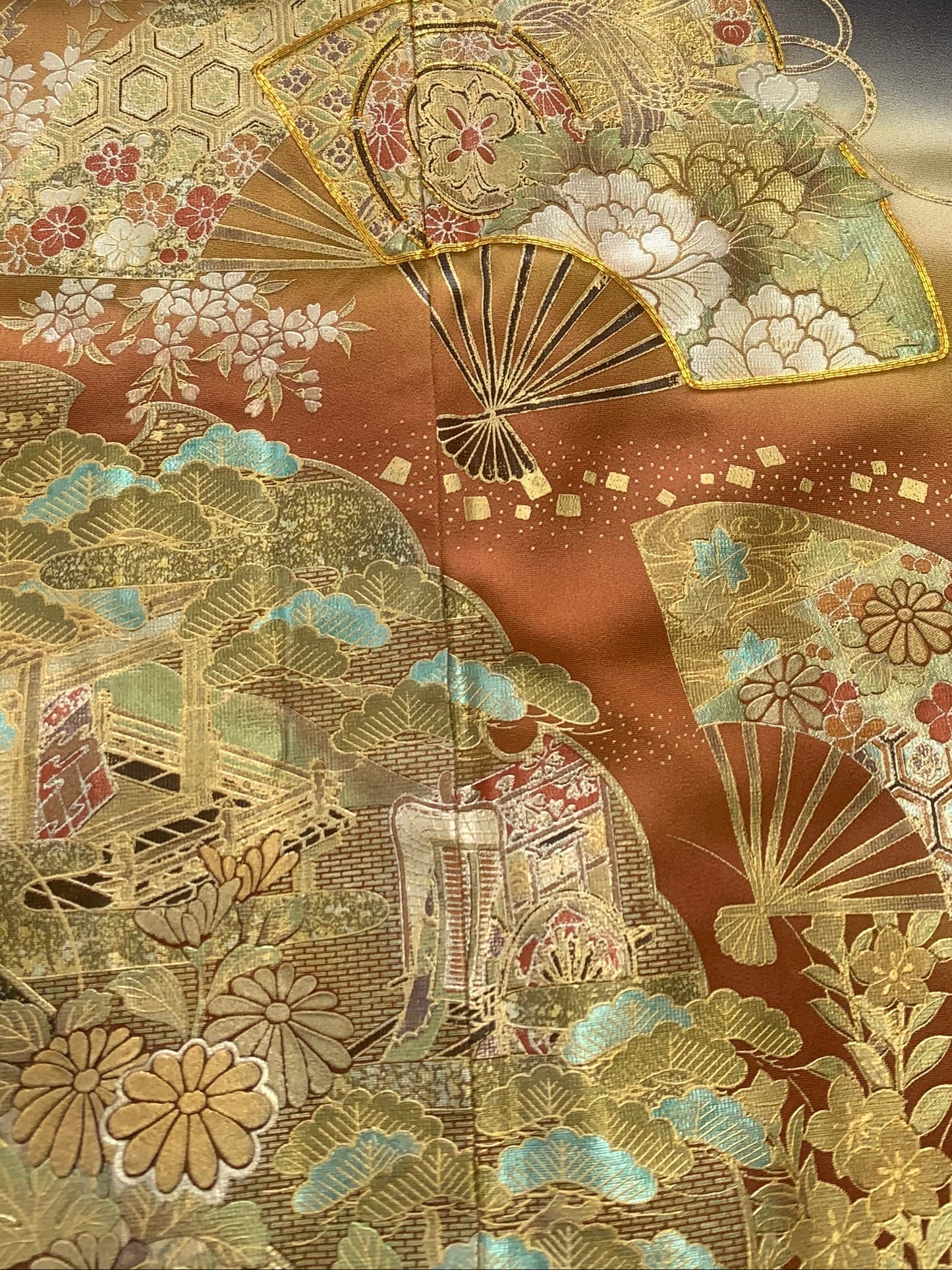 EDO-ZUMA SKIRT UPCYCLED FROM JAPANESE KIMONO "EDO057"