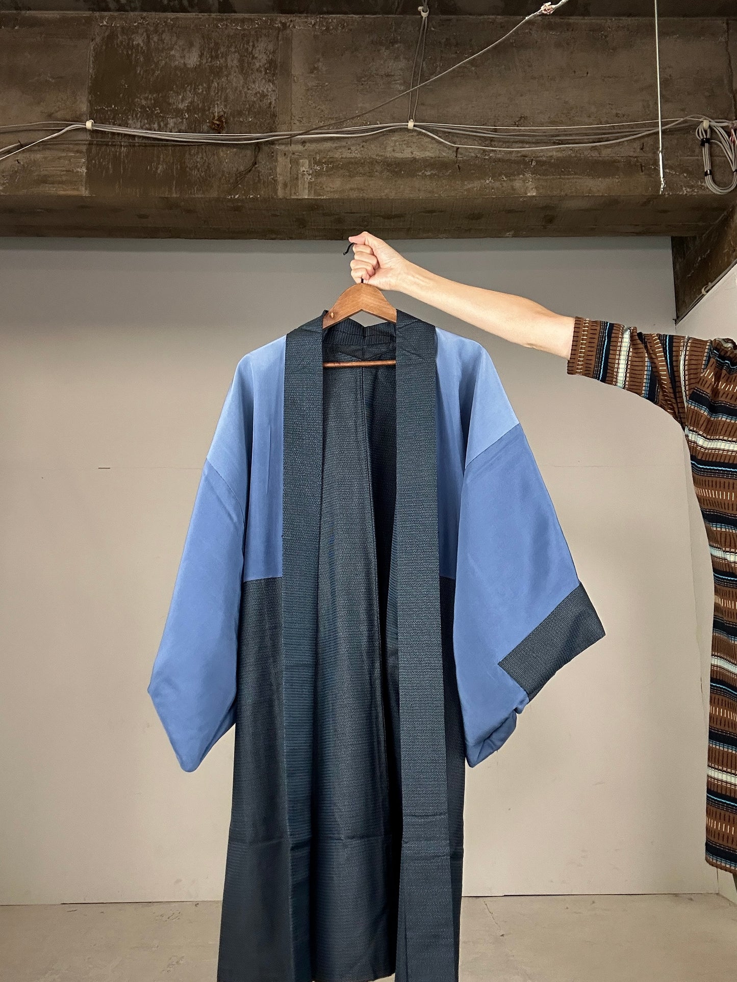 KAWAII HAORI oversized  "Oshima tsumugi 001 fuji fune"