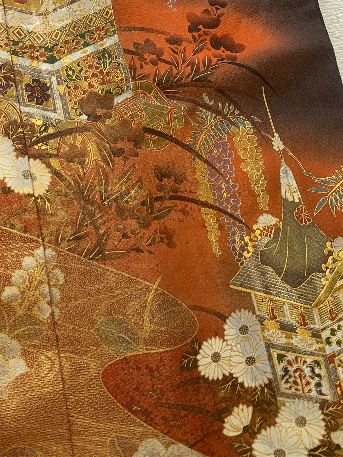 EDO-ZUMA SKIRT UPCYCLED FROM JAPANESE KIMONO "EDO068"
