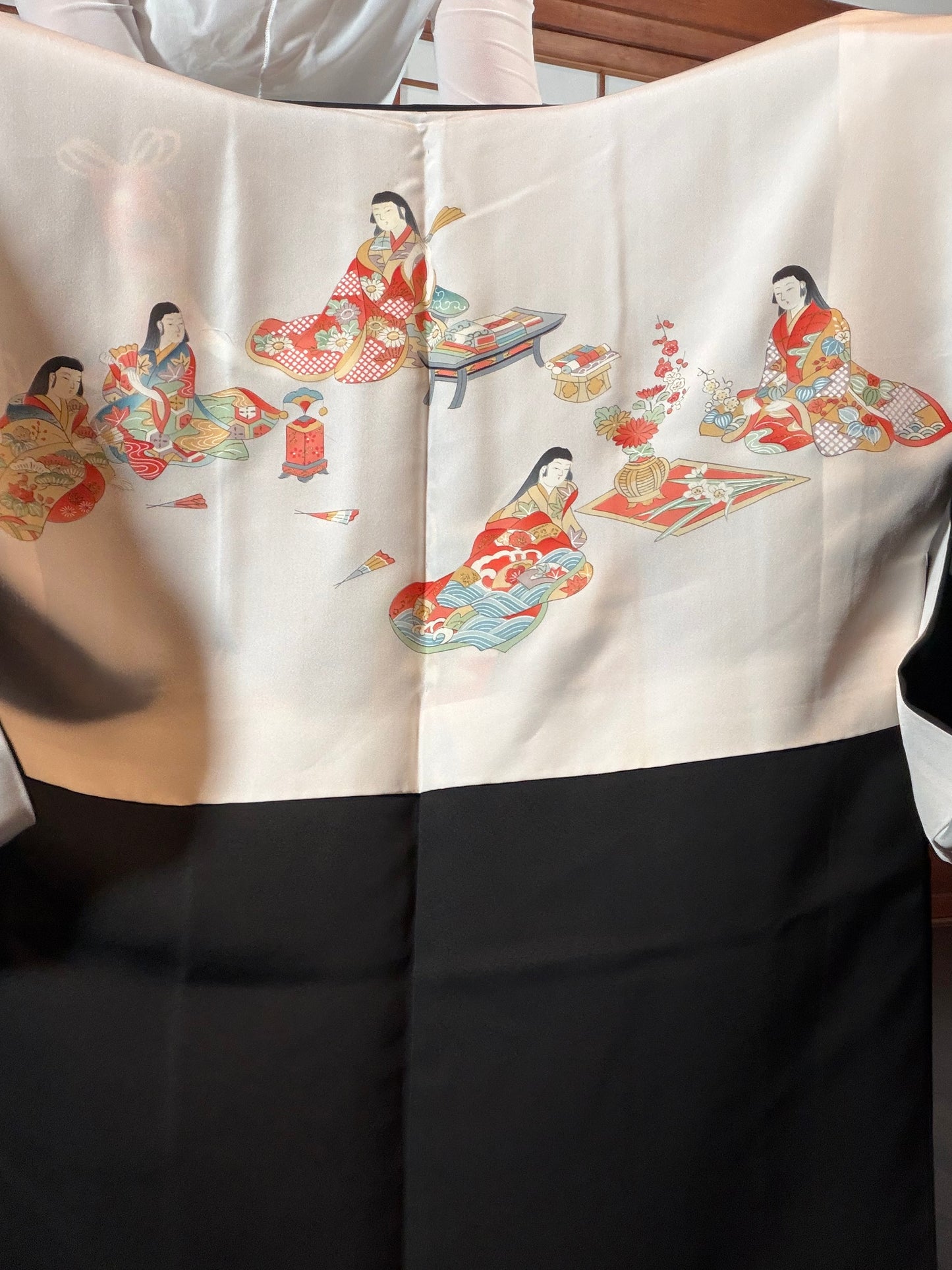 VINTAGE BLACK HAORI  "heian-inside , BLK198"