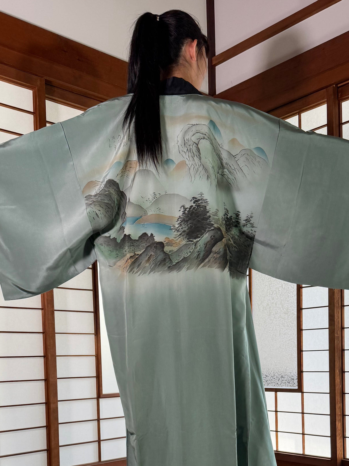 VINTAGE NAGAJYUBAN "green, JUB008"*damage