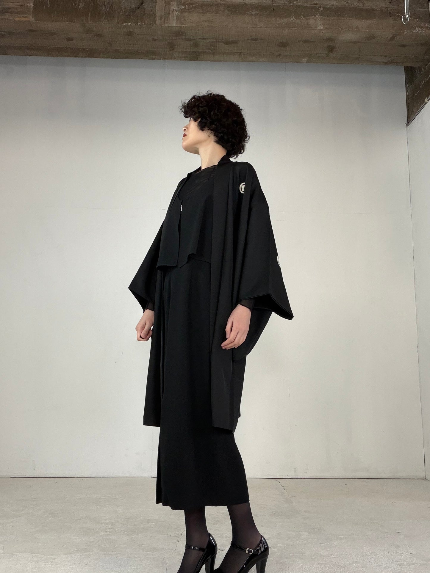 VINTAGE KUROMONTSUKI HAORI "Sougara, KUR106" *damage