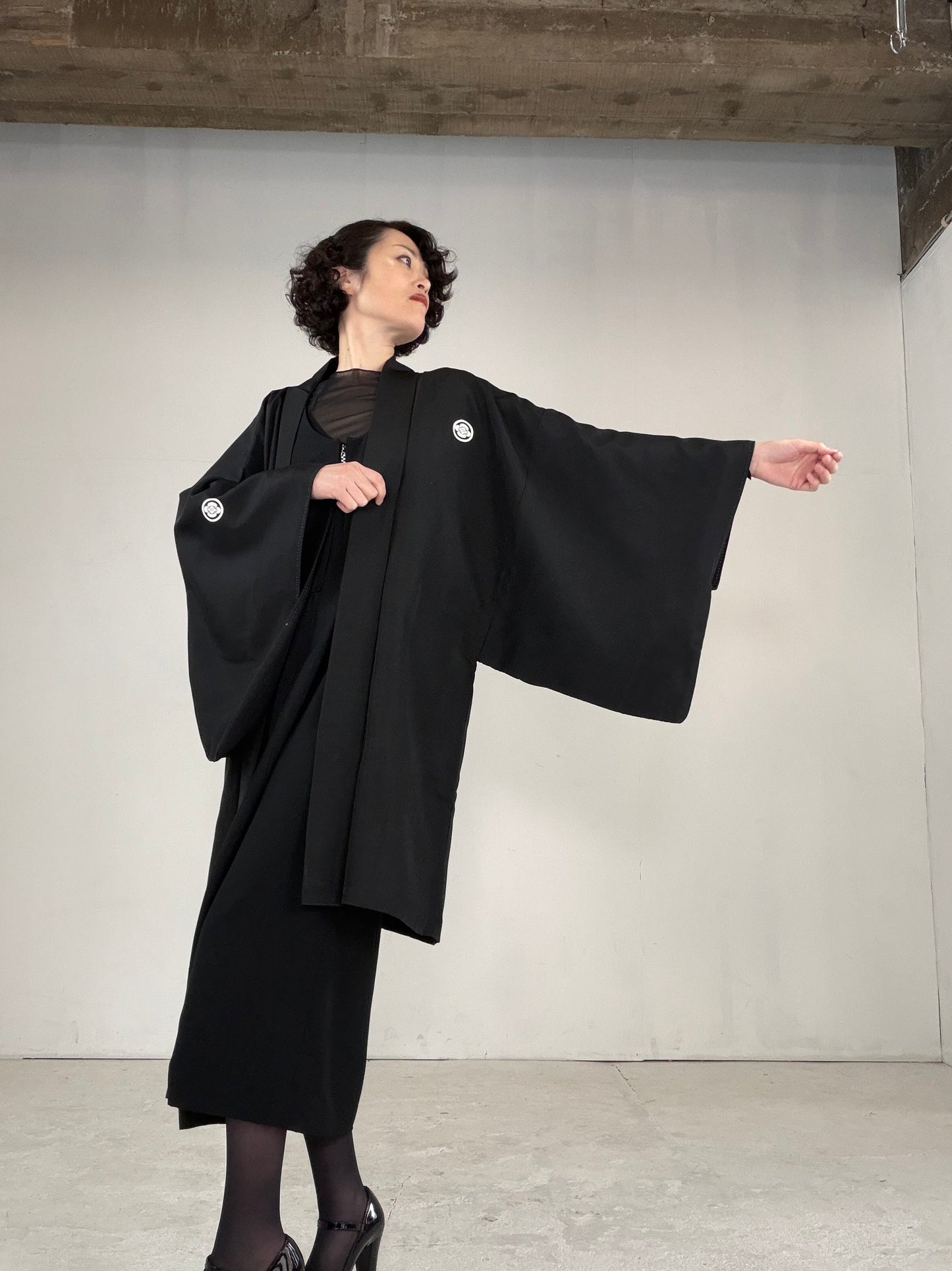 VINTAGE KUROMONTSUKI HAORI "Tiger, KUR107"