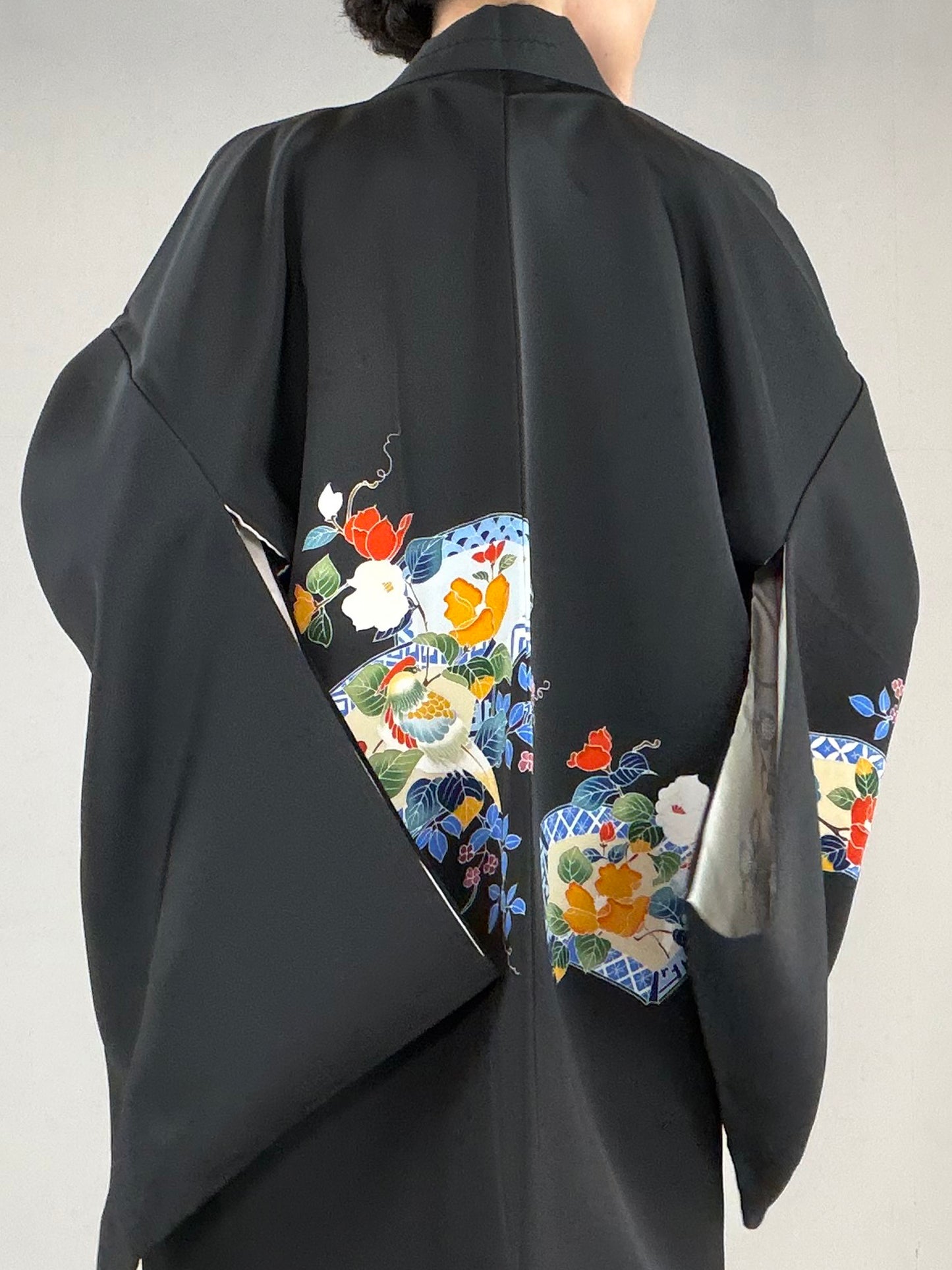VINTAGE BLACK HAORI  "BLK164"