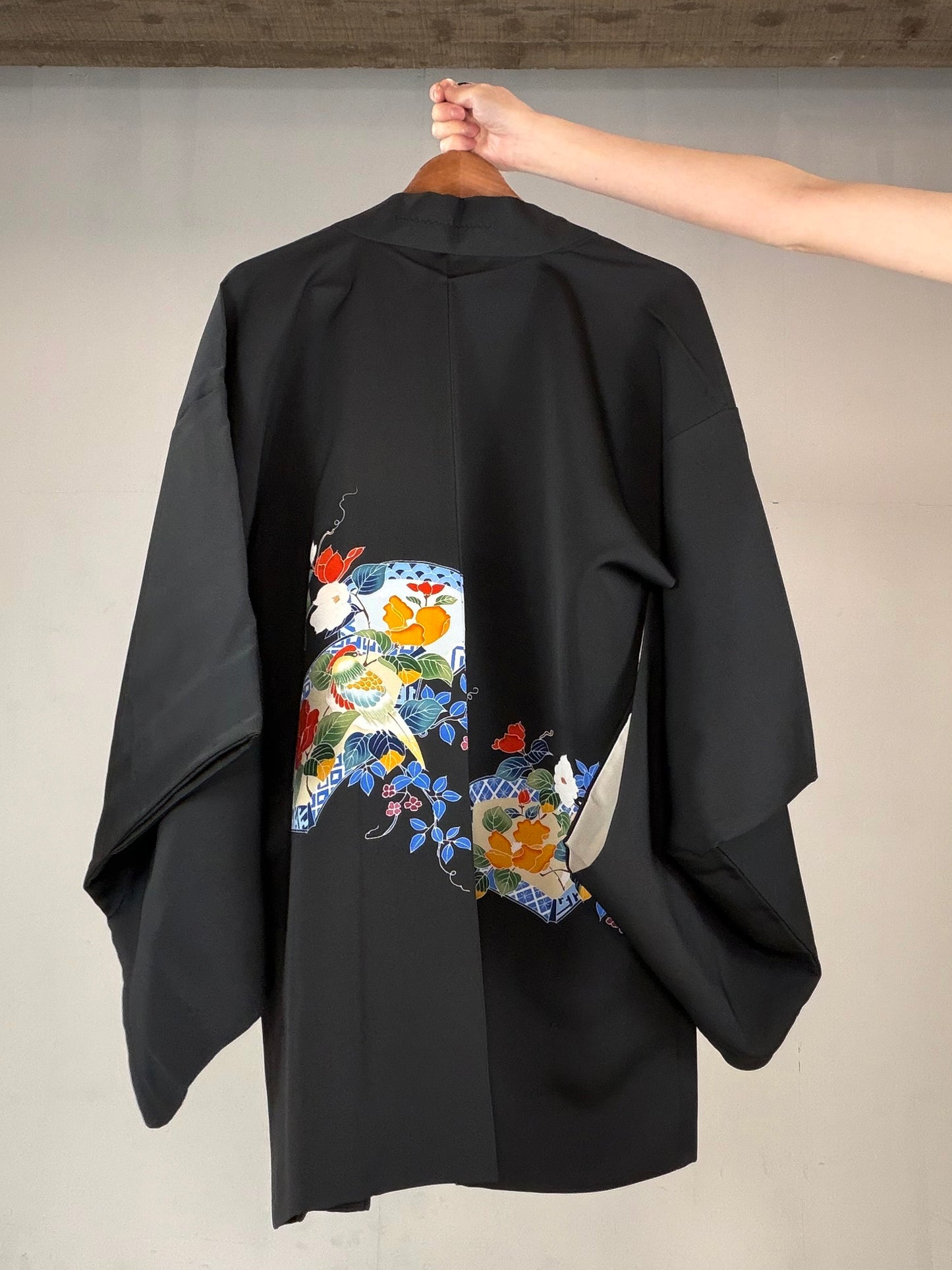 VINTAGE BLACK HAORI  "BLK164"