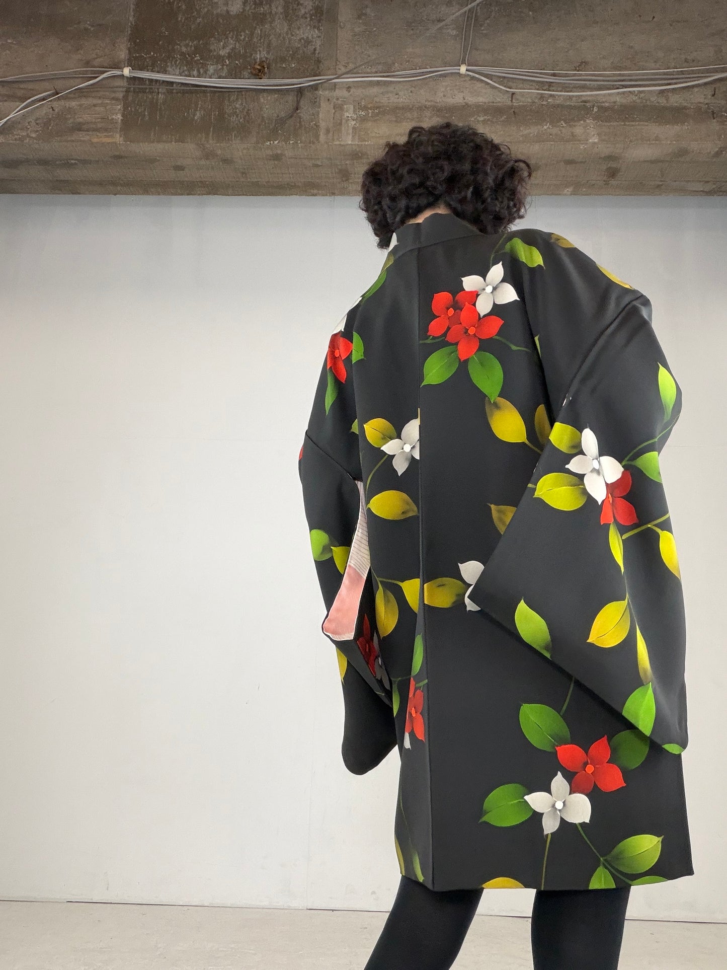 VINTAGE BLACK HAORI  "BLK162"