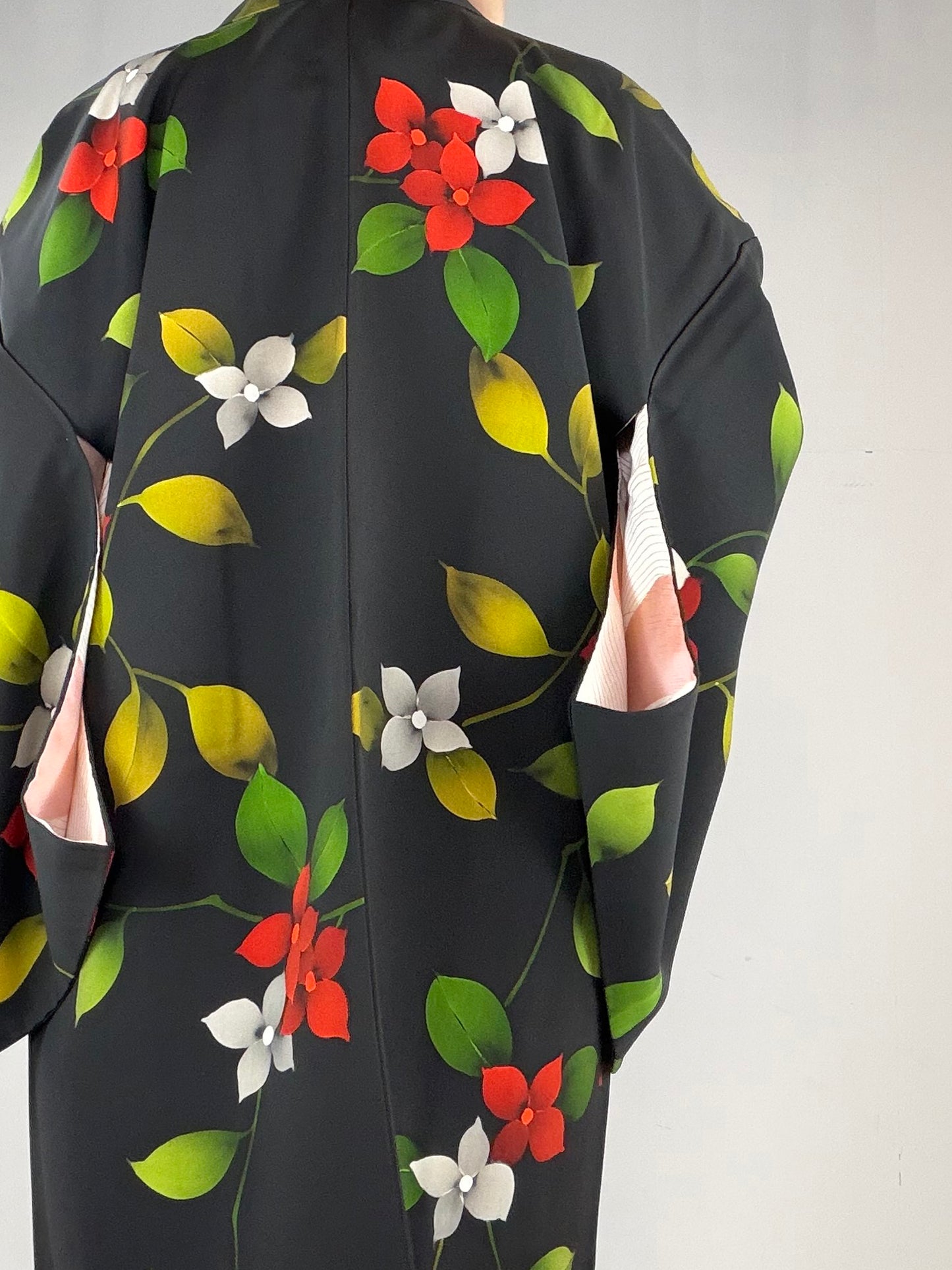 VINTAGE BLACK HAORI  "BLK162"