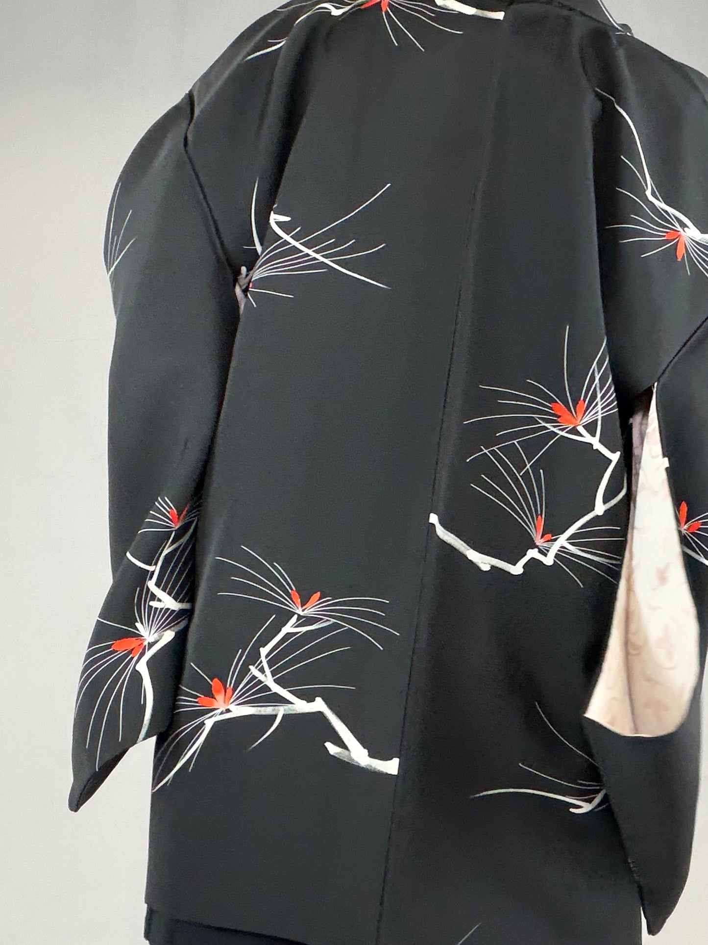 VINTAGE BLACK HAORI  "BLK161" *damage