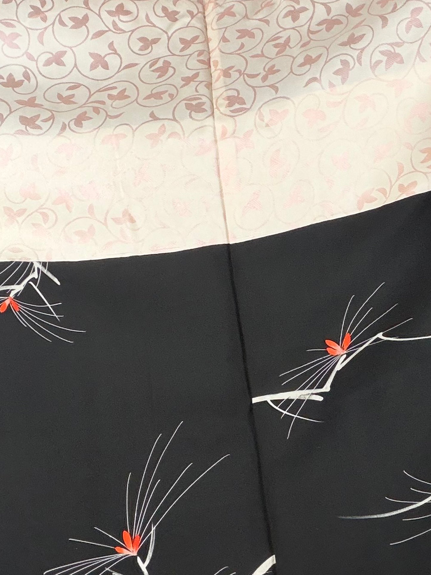 VINTAGE BLACK HAORI  "BLK161" *damage