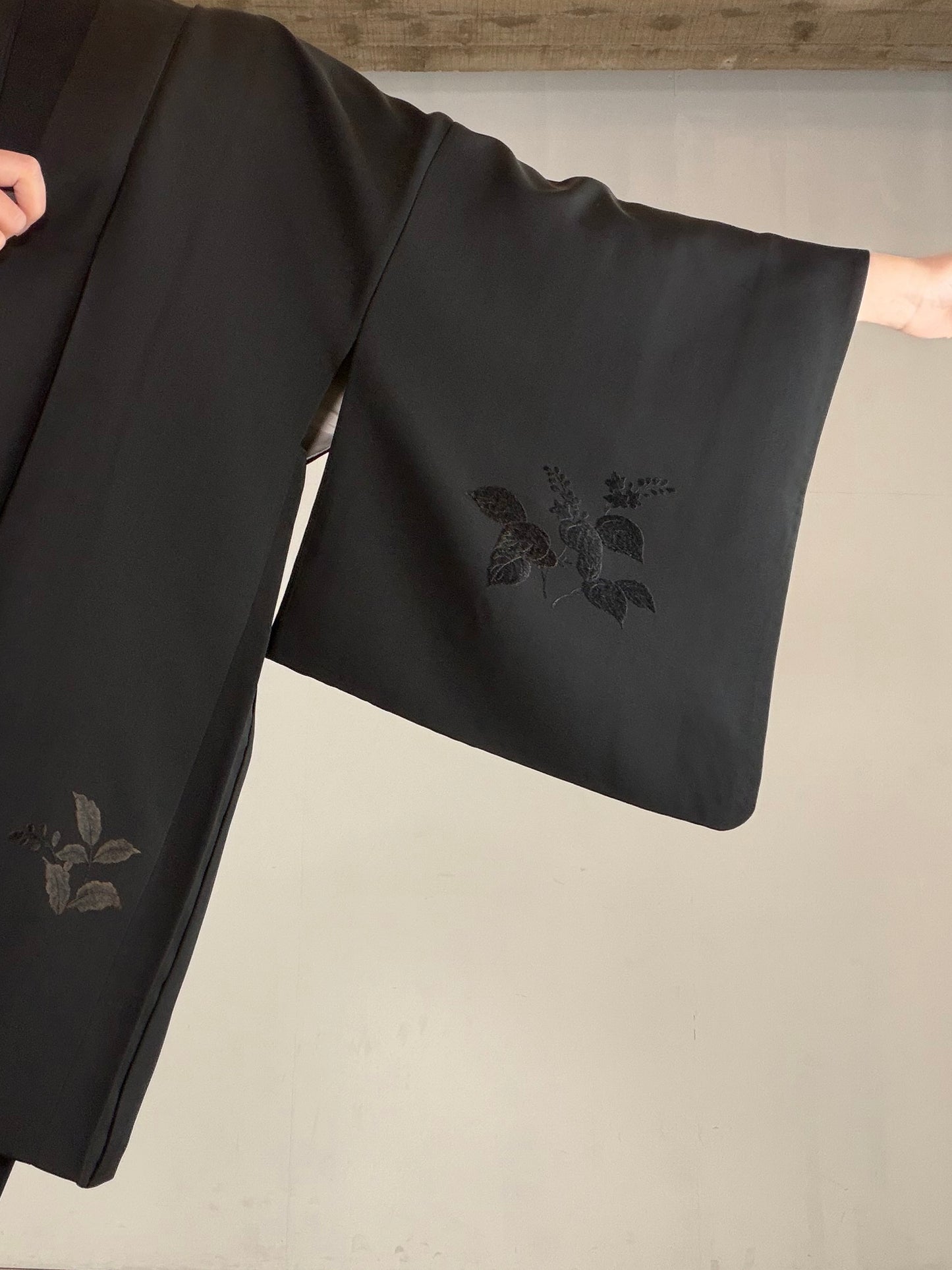 VINTAGE BLACK HAORI  "BLK160"