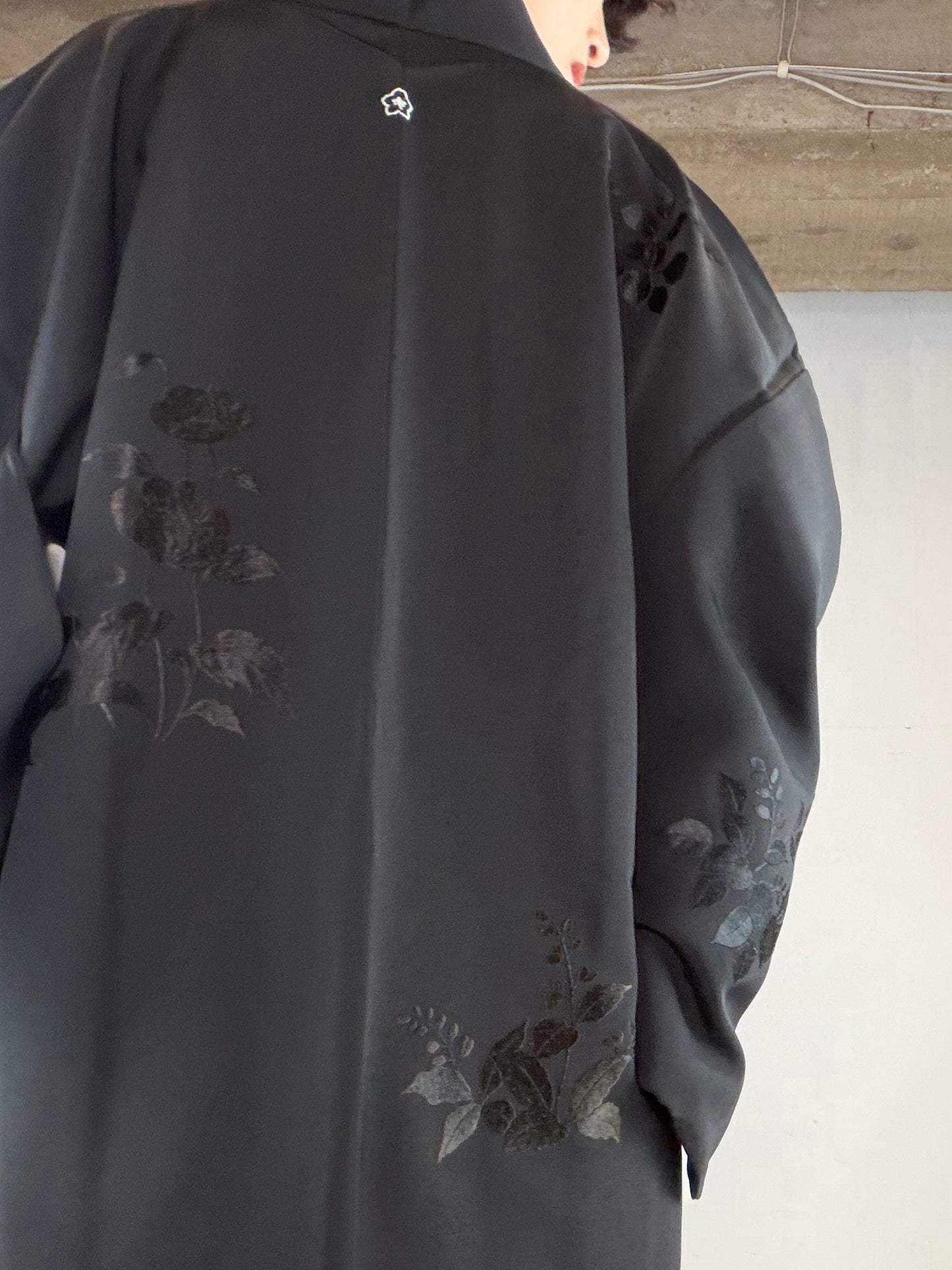 VINTAGE BLACK HAORI  "BLK160"