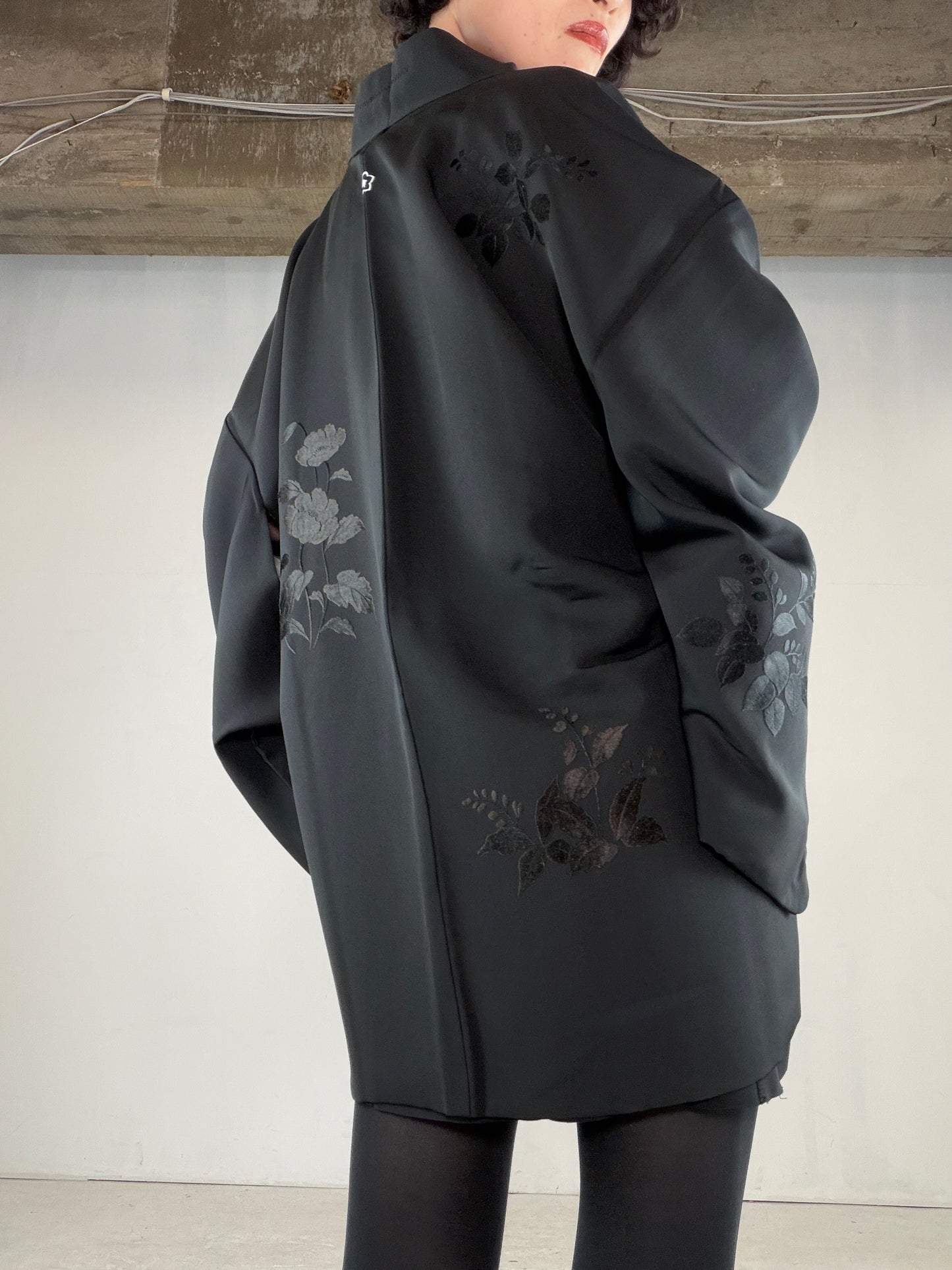 VINTAGE BLACK HAORI  "BLK160"