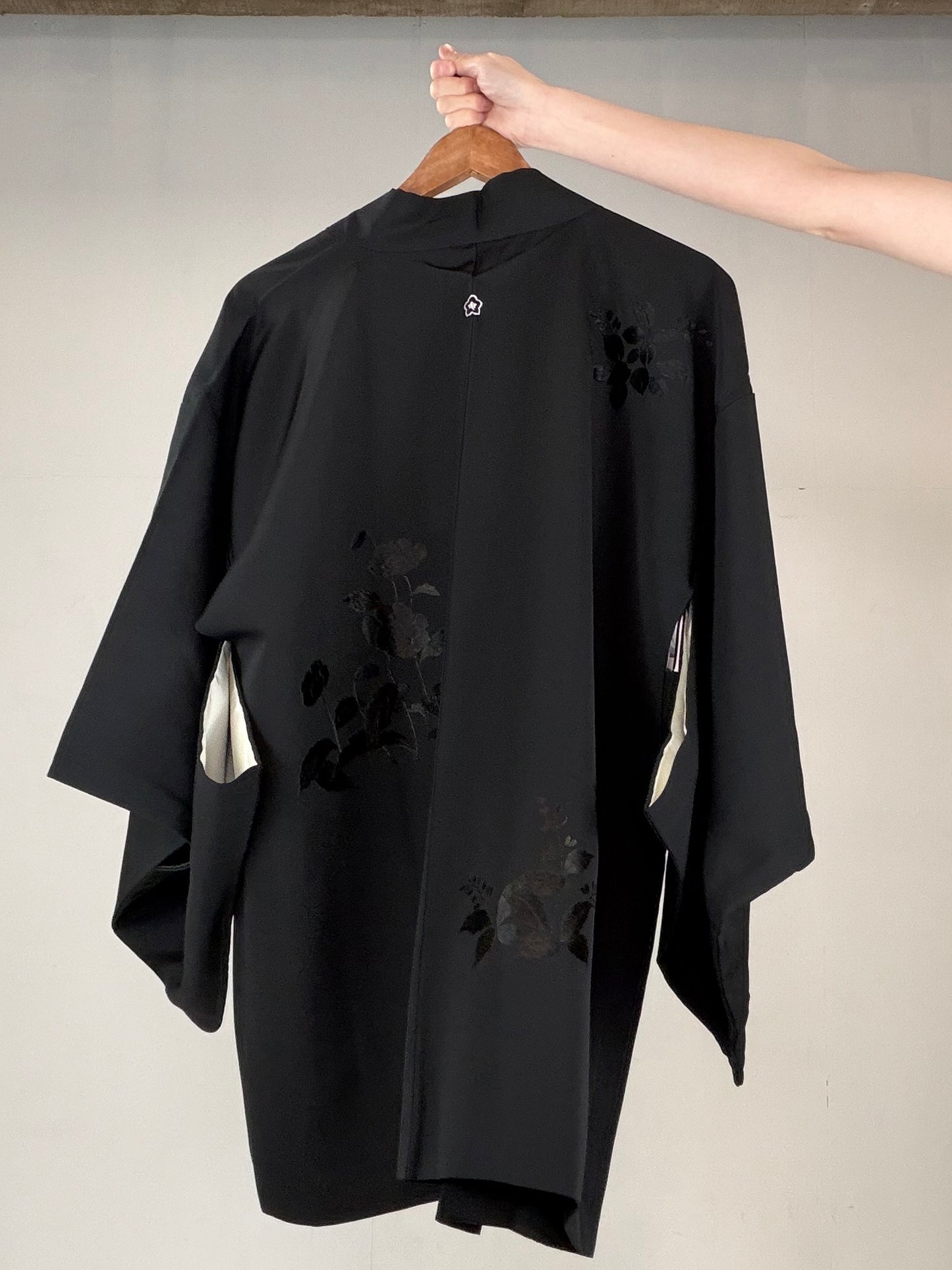VINTAGE BLACK HAORI  "BLK160"