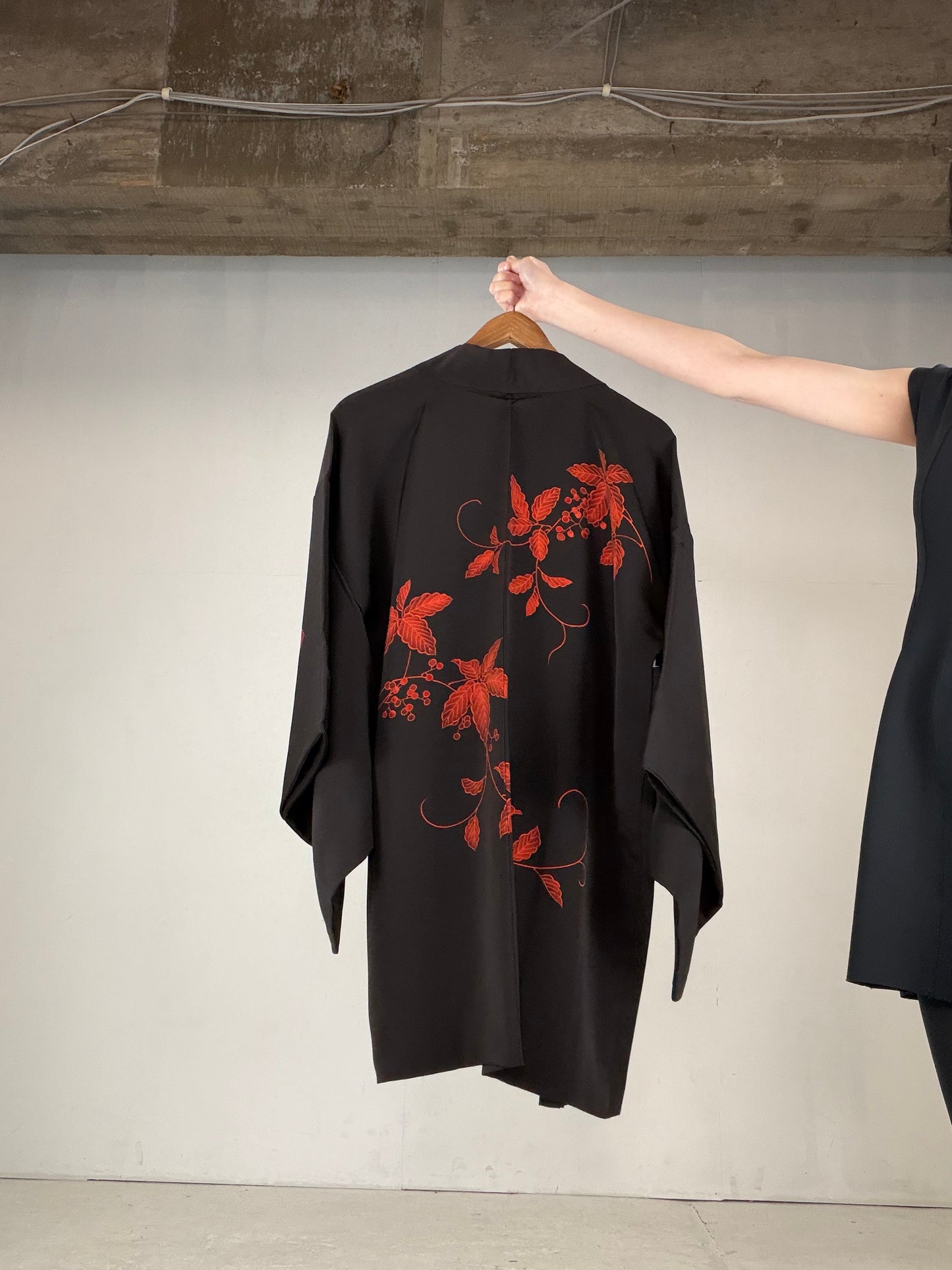 VINTAGE BLACK HAORI  "BLK159"