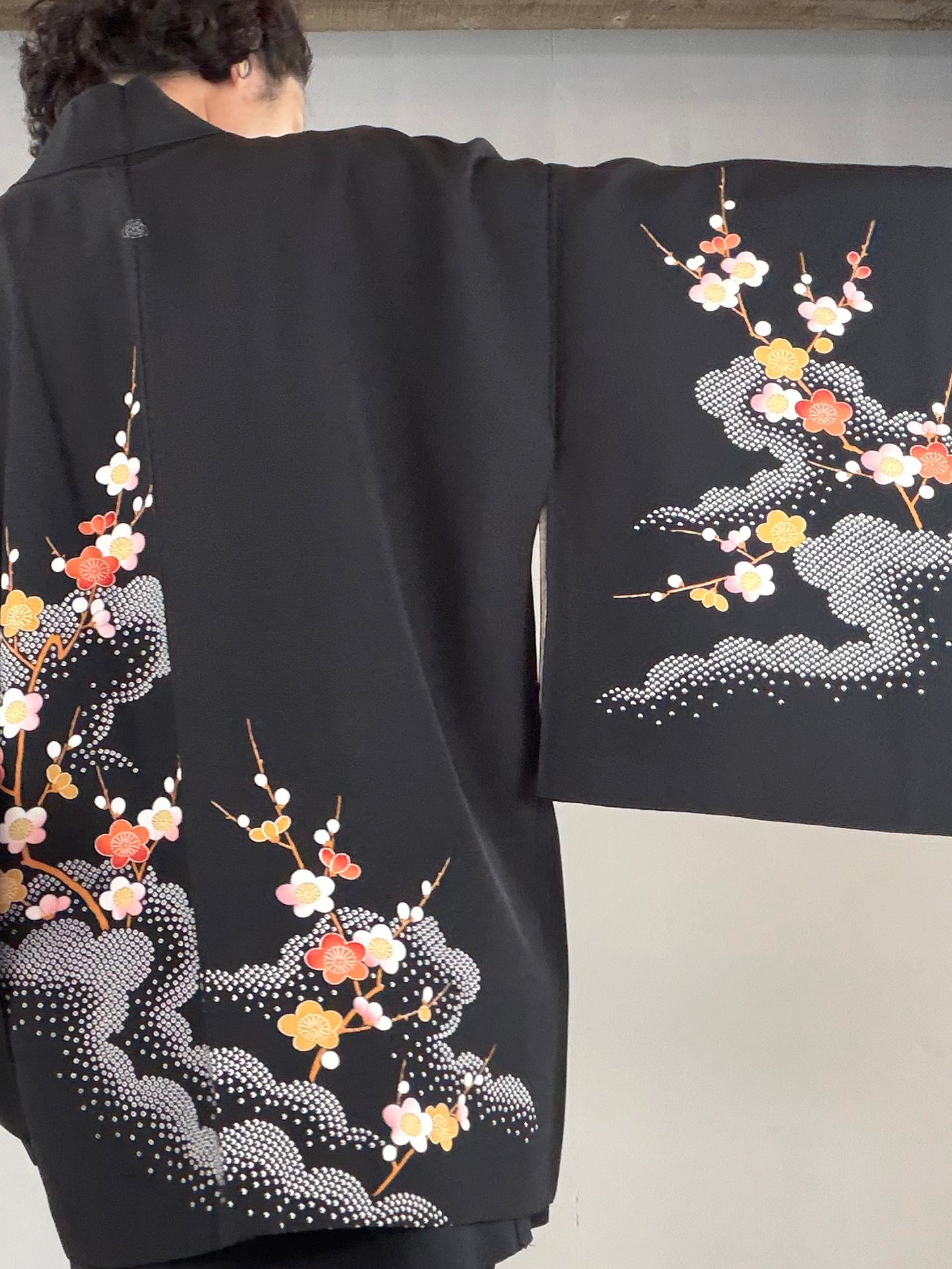 VINTAGE BLACK HAORI  "BLK168"