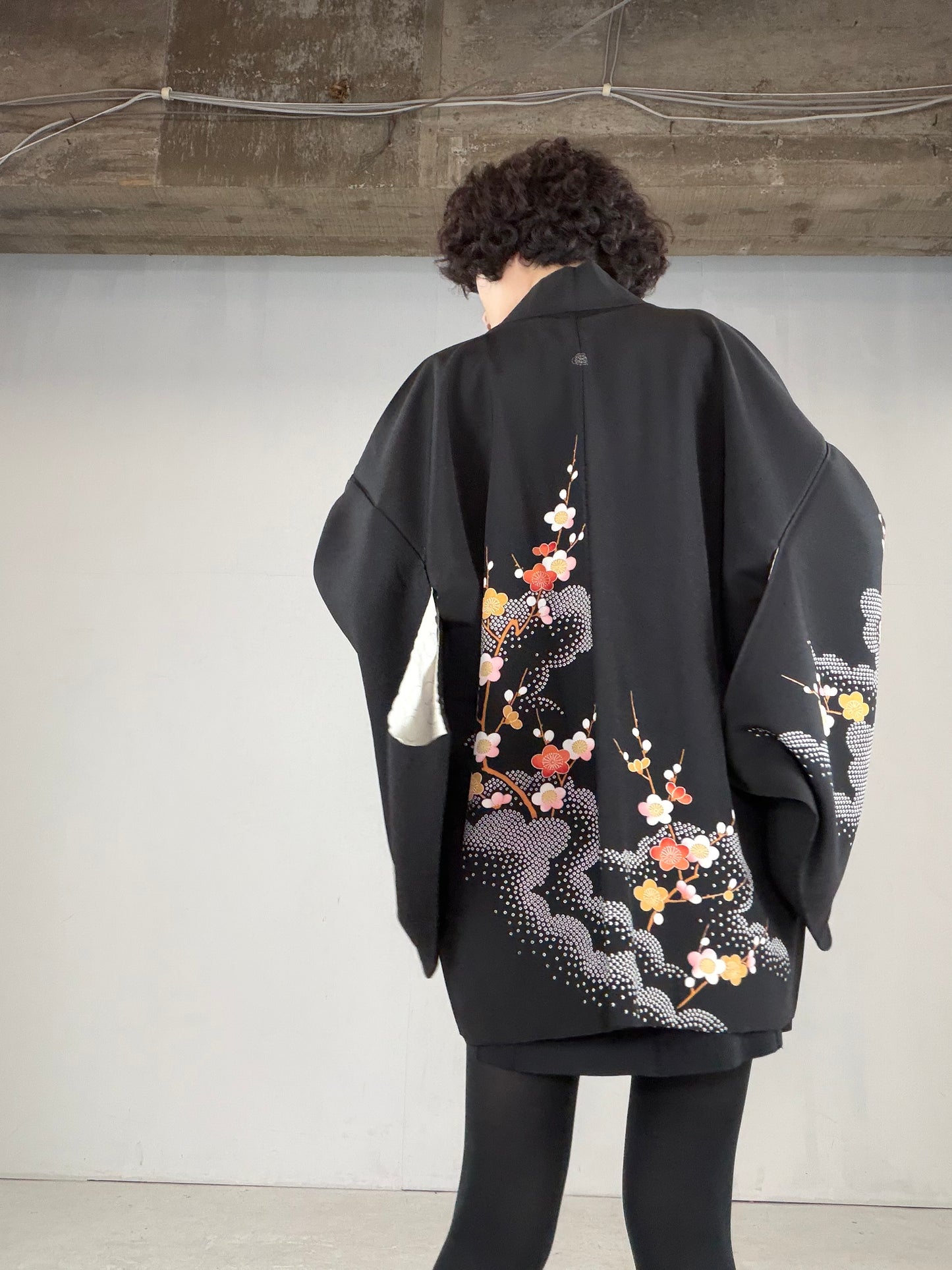 VINTAGE BLACK HAORI  "BLK168"