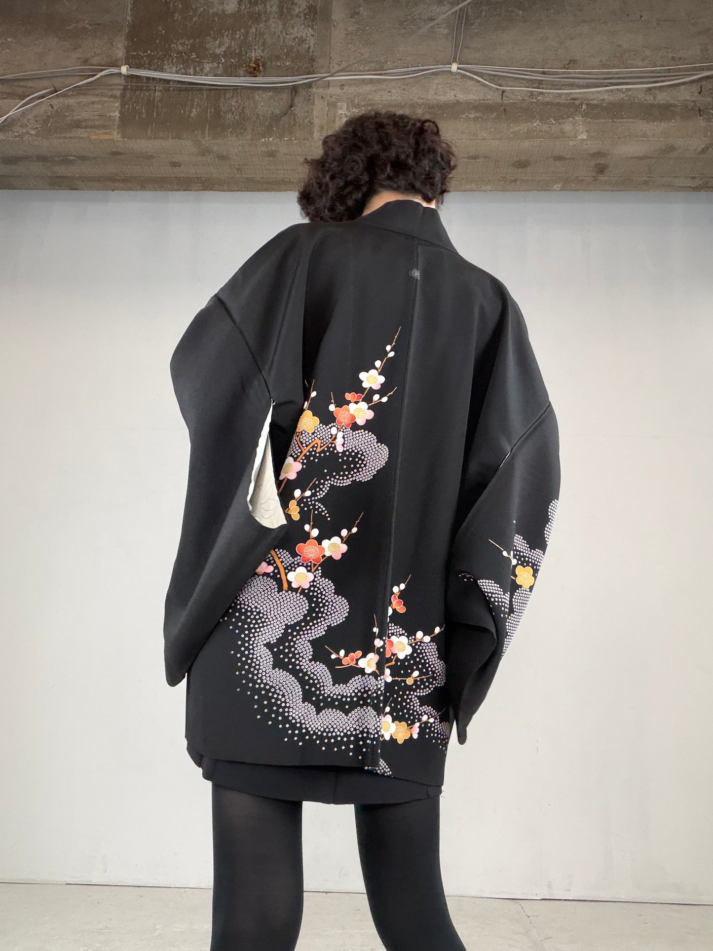 VINTAGE BLACK HAORI  "BLK168"