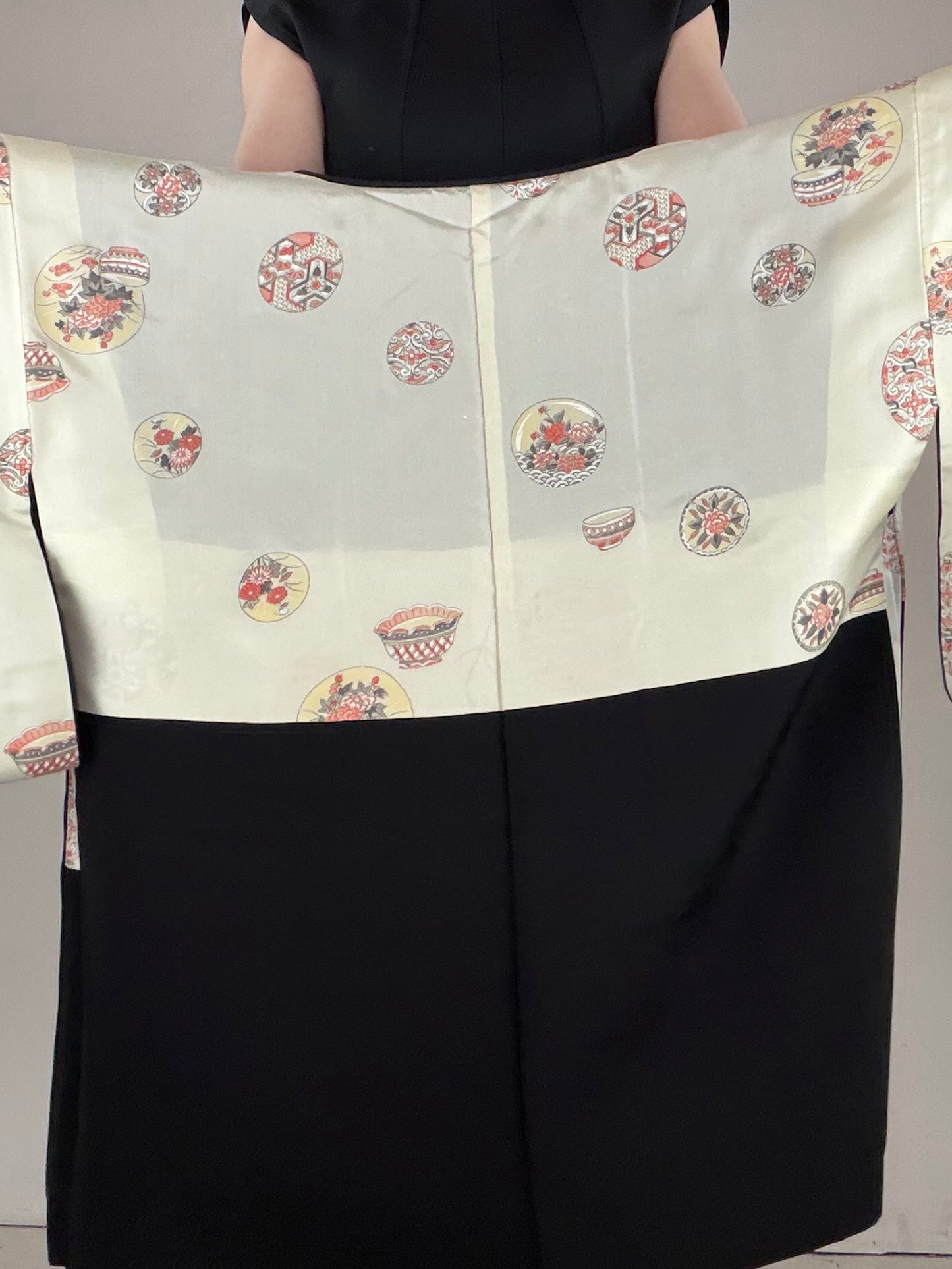 VINTAGE BLACK HAORI  "BLK167"