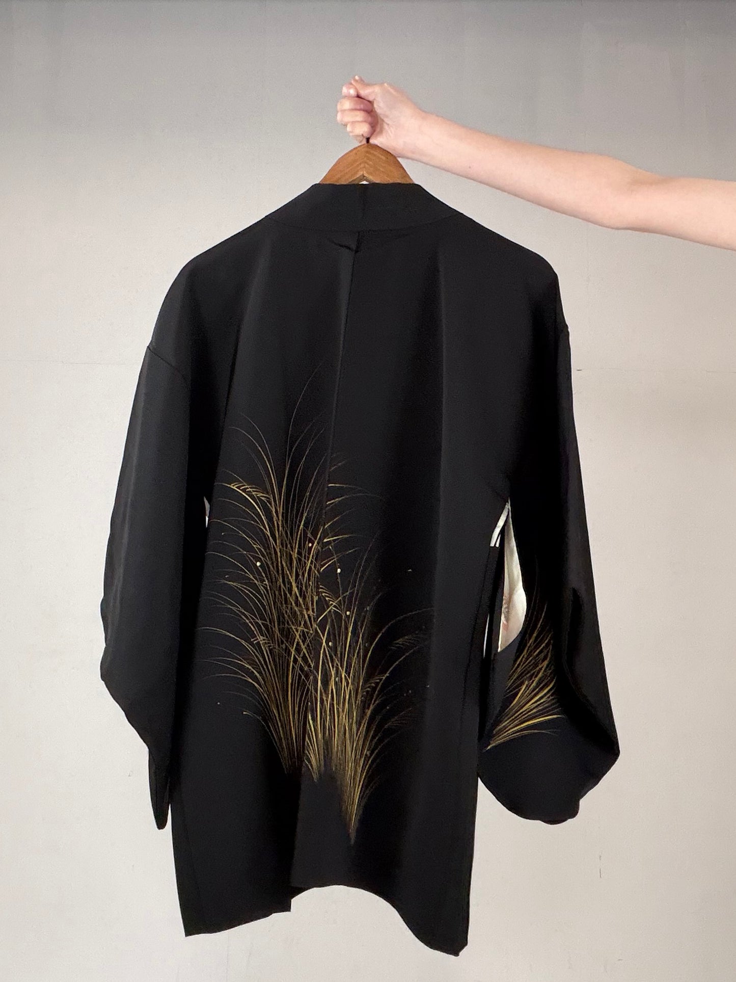 VINTAGE BLACK HAORI  "BLK167"