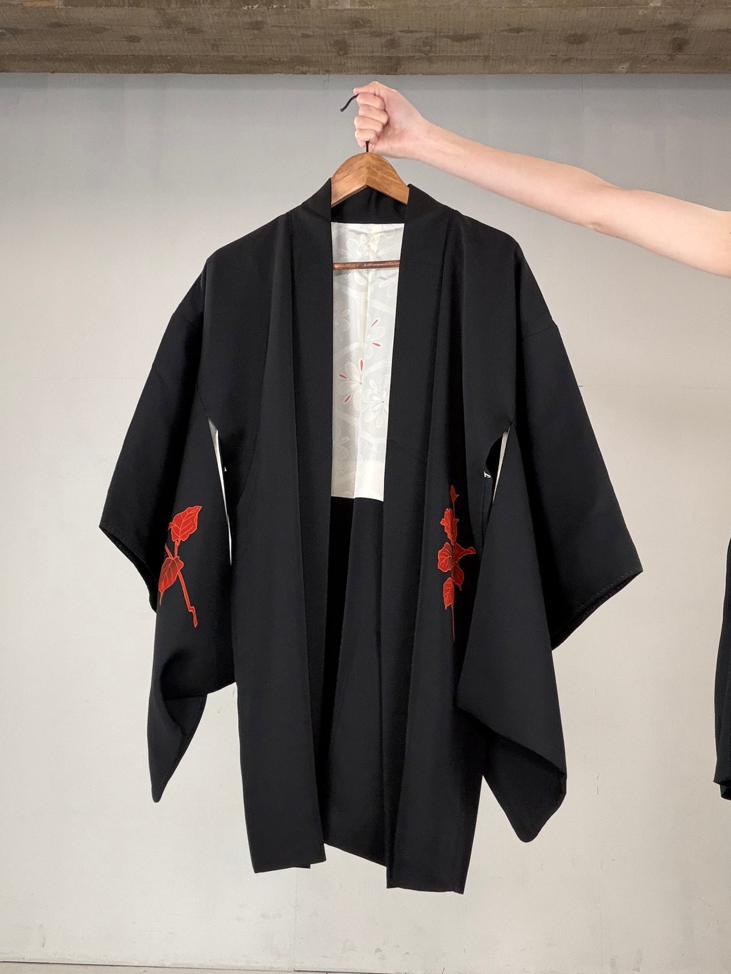 VINTAGE BLACK HAORI  "BLK169"