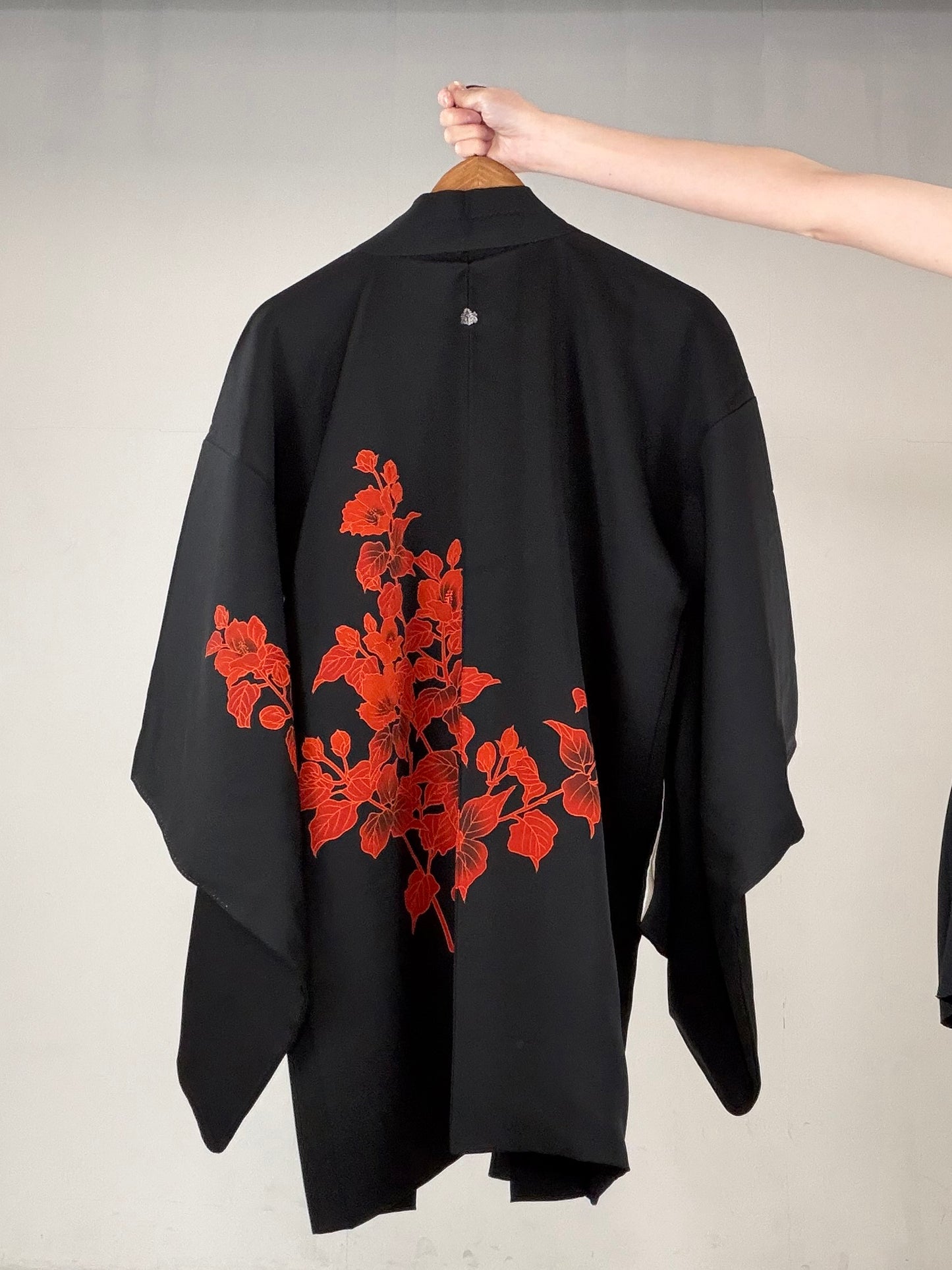 VINTAGE BLACK HAORI  "BLK169"