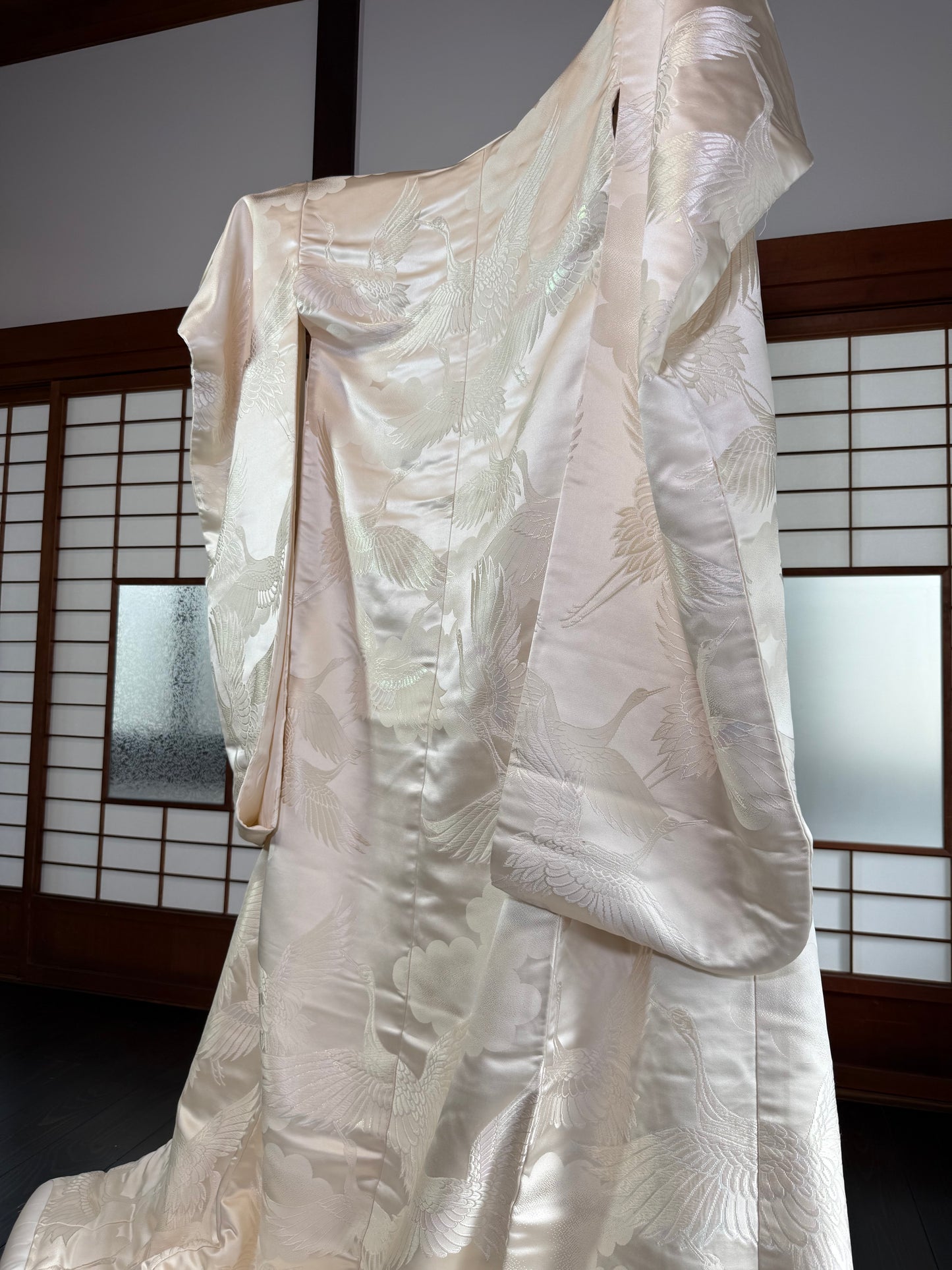 VINTAGE SHIROMUKU "tsuru 002 with glitter"