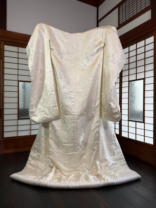 VINTAGE SHIROMUKU "tsuru 003 botan"