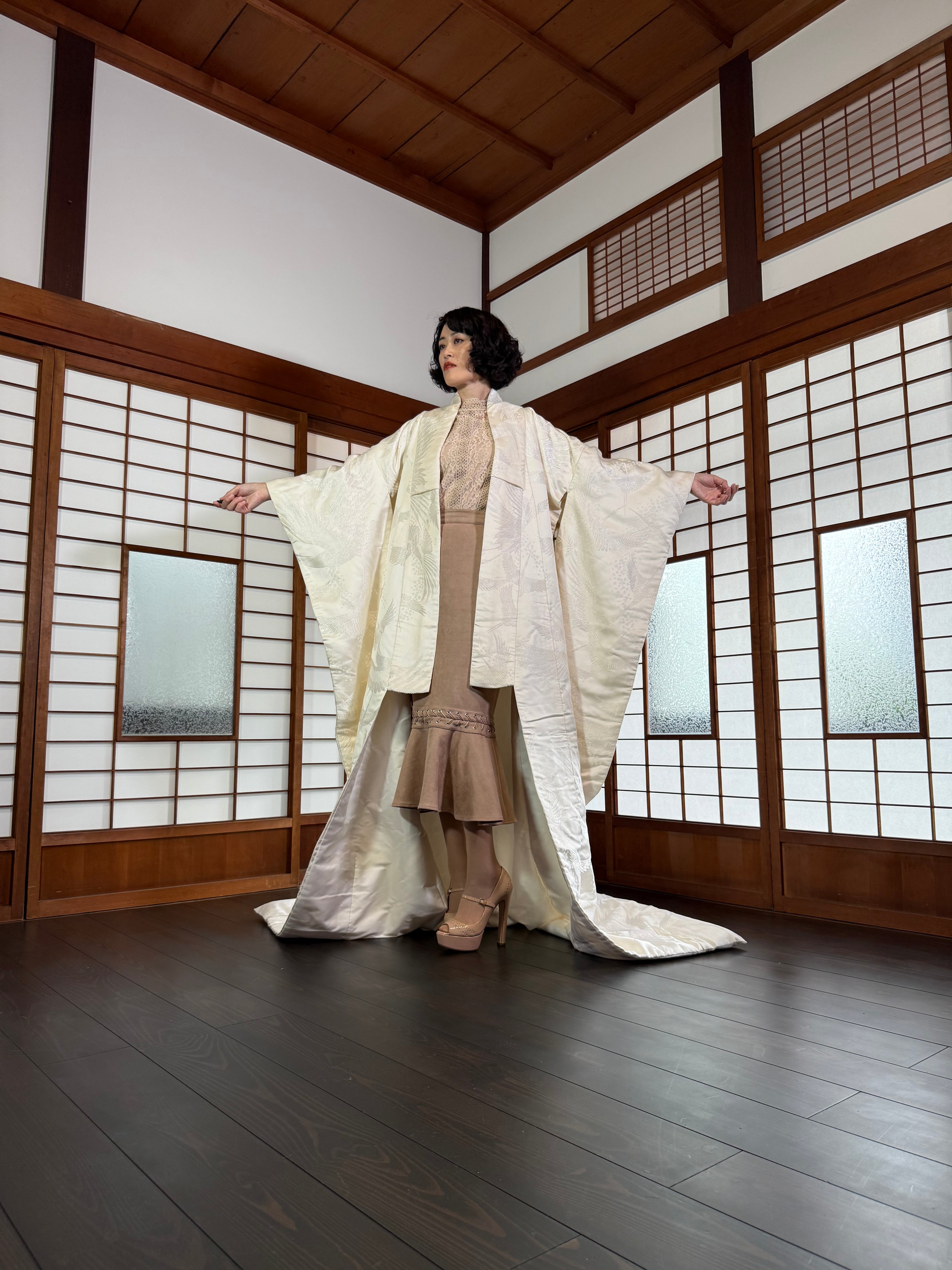 【完売品】m.u×PRE_KIMONO MA-1 OV japoness VINTAGE SHIROMUKU 