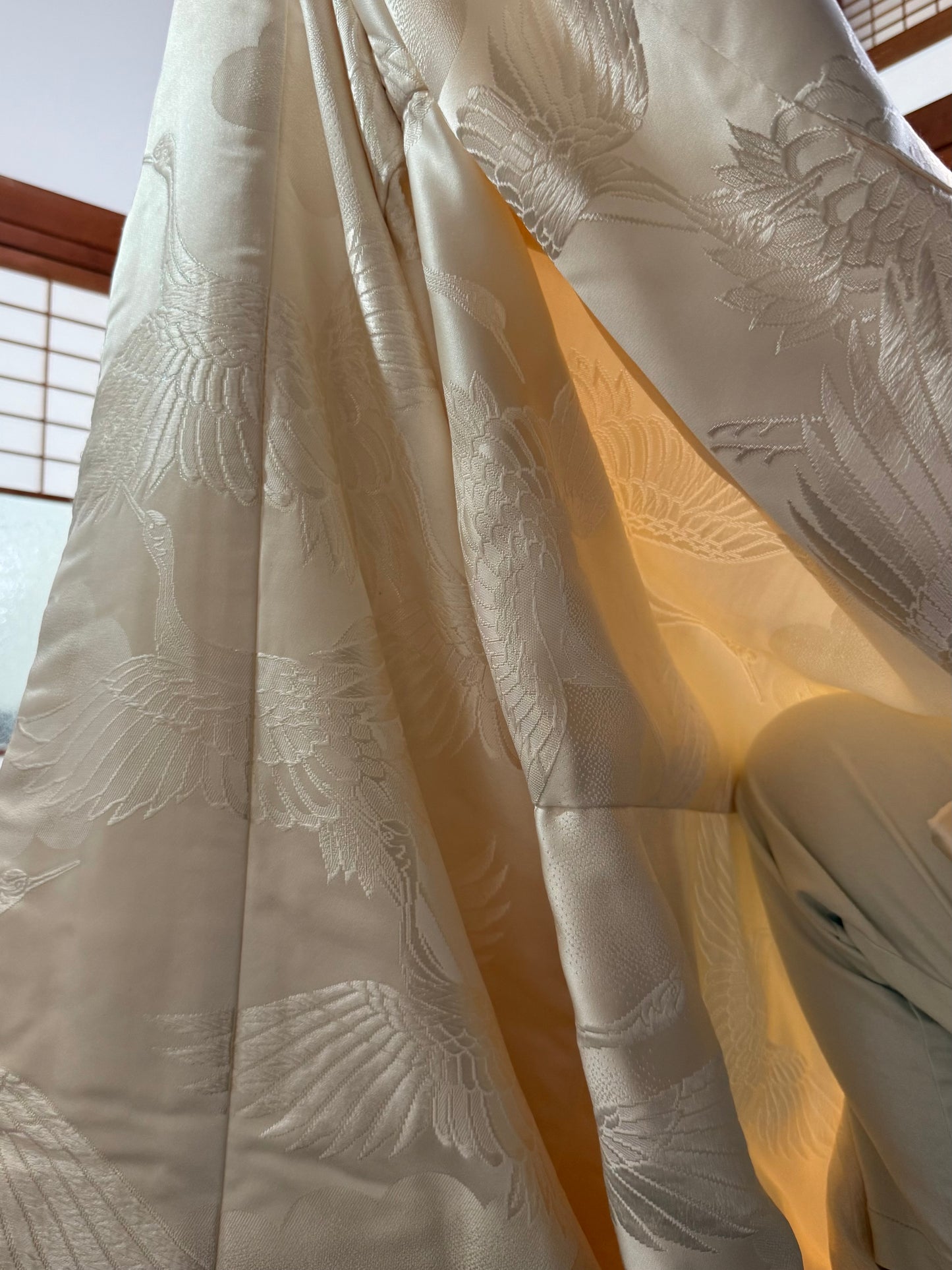 VINTAGE SHIROMUKU "tsuru 002 with glitter"