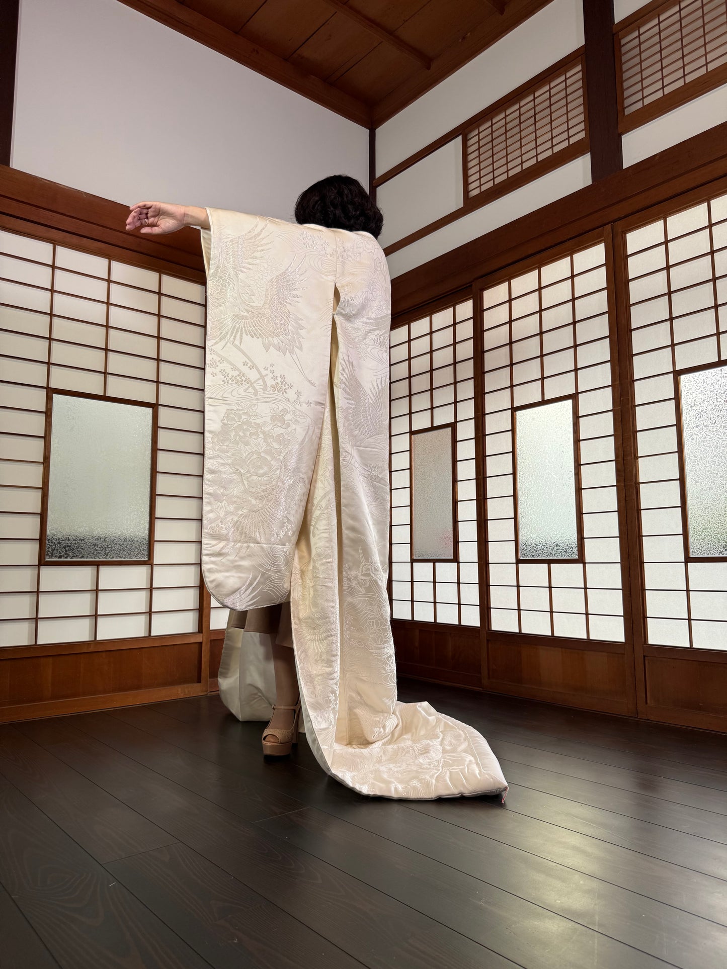 VINTAGE SHIROMUKU "tsuru 003 botan"