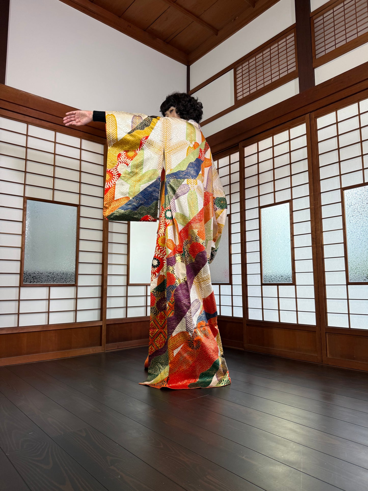 Redefining the Vintage Furisode(Tomesode) Collection "Gold" *damage