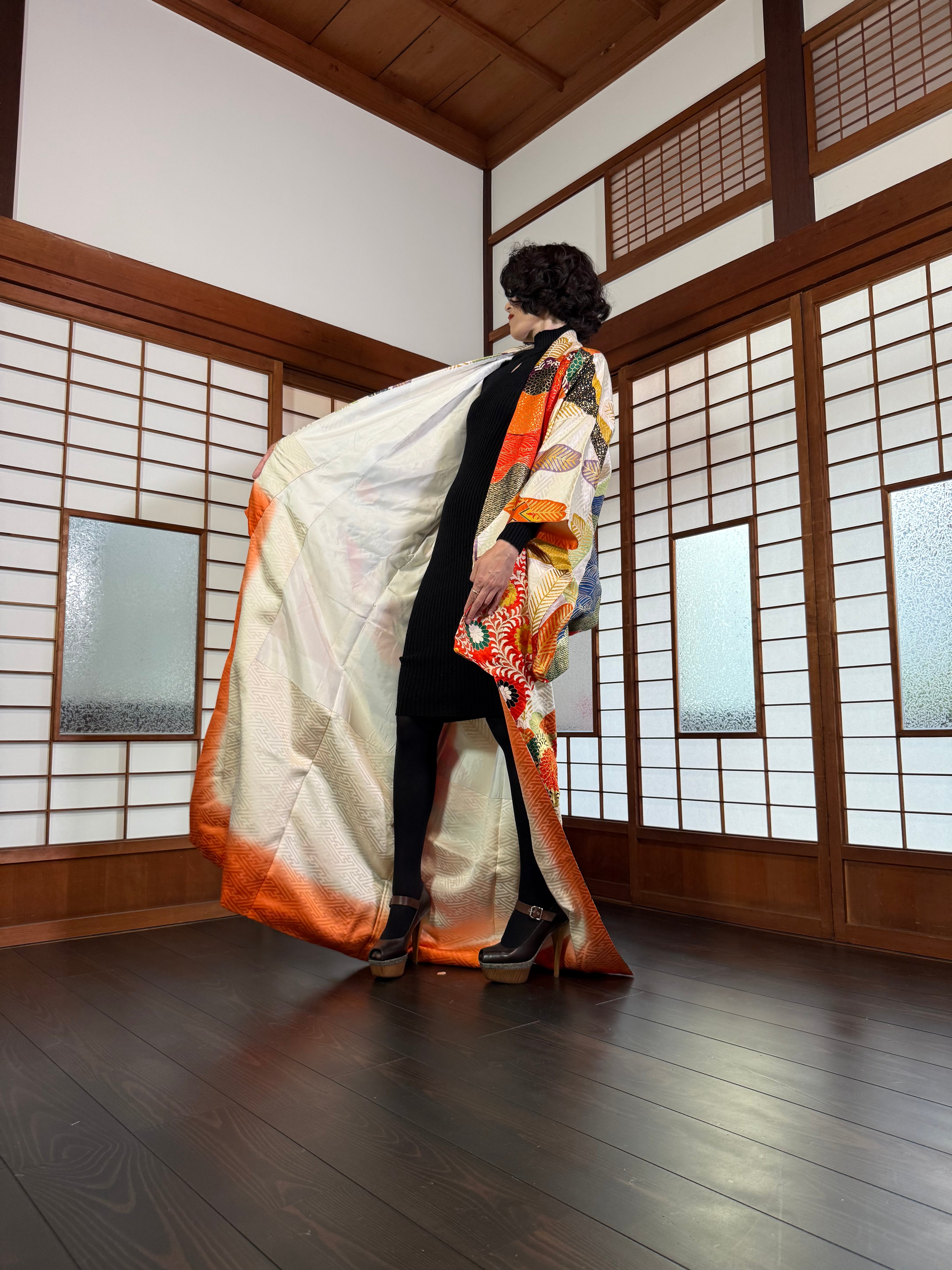 ピ*ス様 振袖Furisode 超美品japan vintage kimono Redefining the Vintage Furisode(Tomesode) Collection 