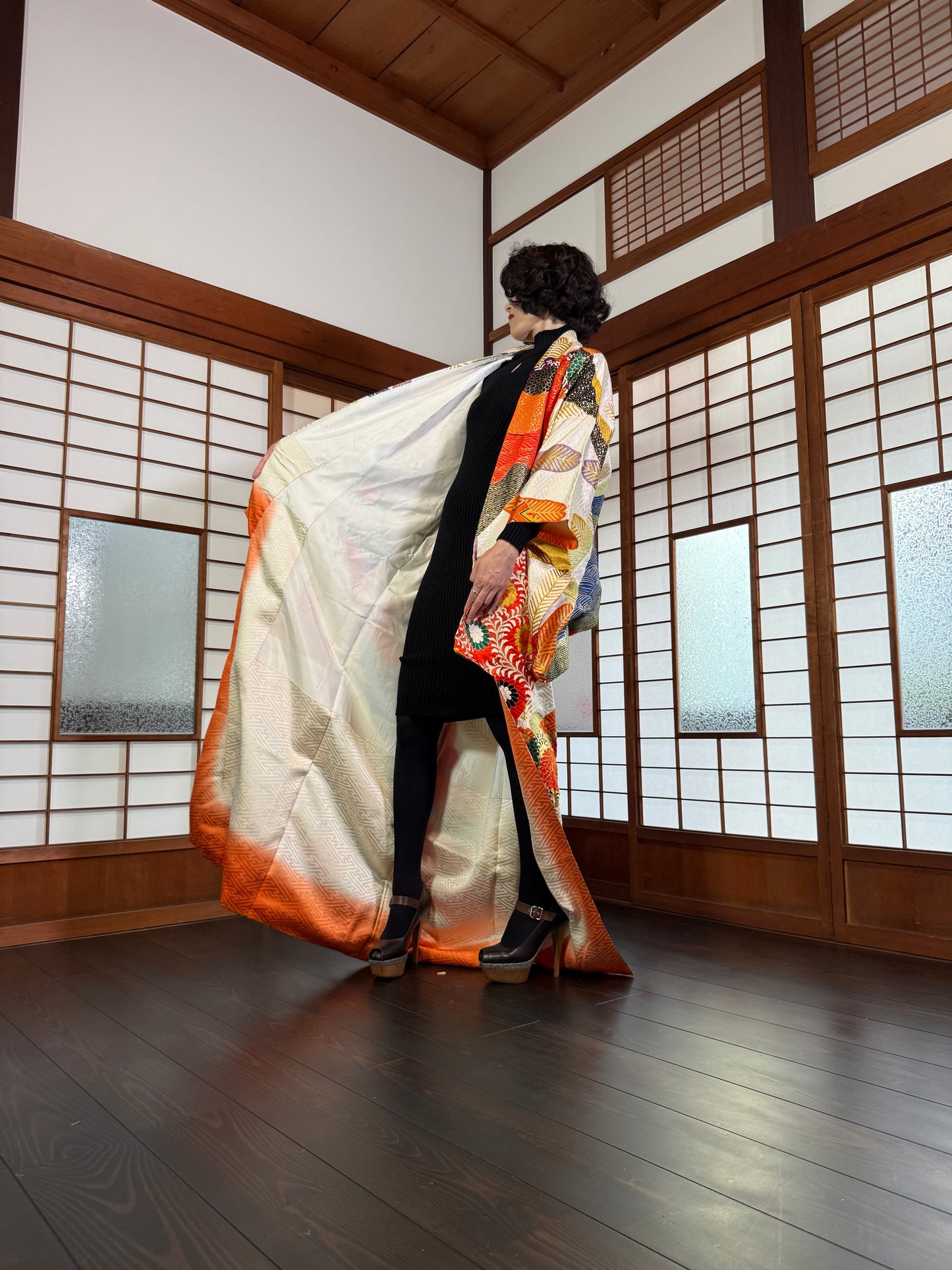 Redefining the Vintage Furisode(Tomesode) Collection "Gold" *damage