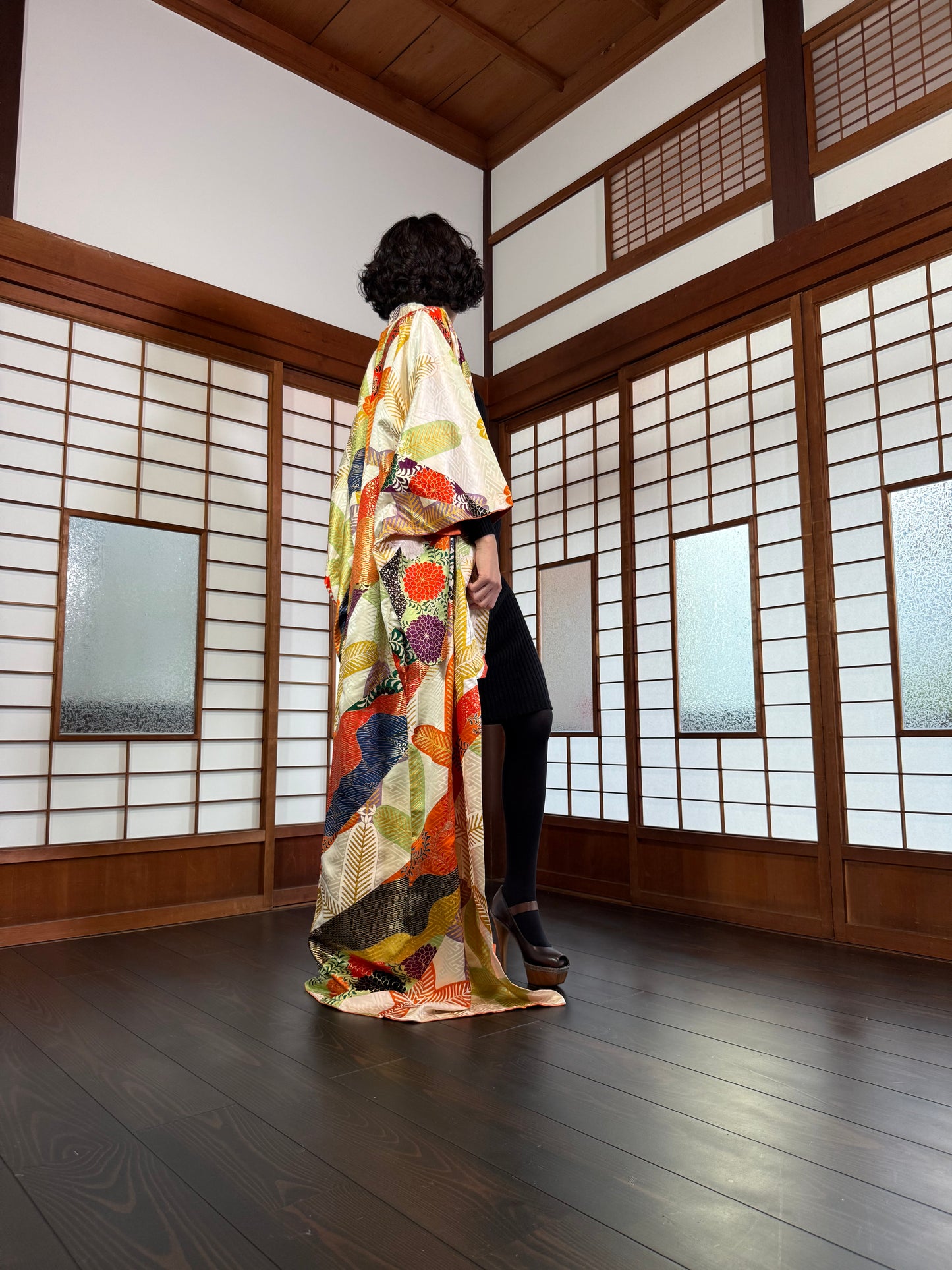 Redefining the Vintage Furisode(Tomesode) Collection "Gold" *damage