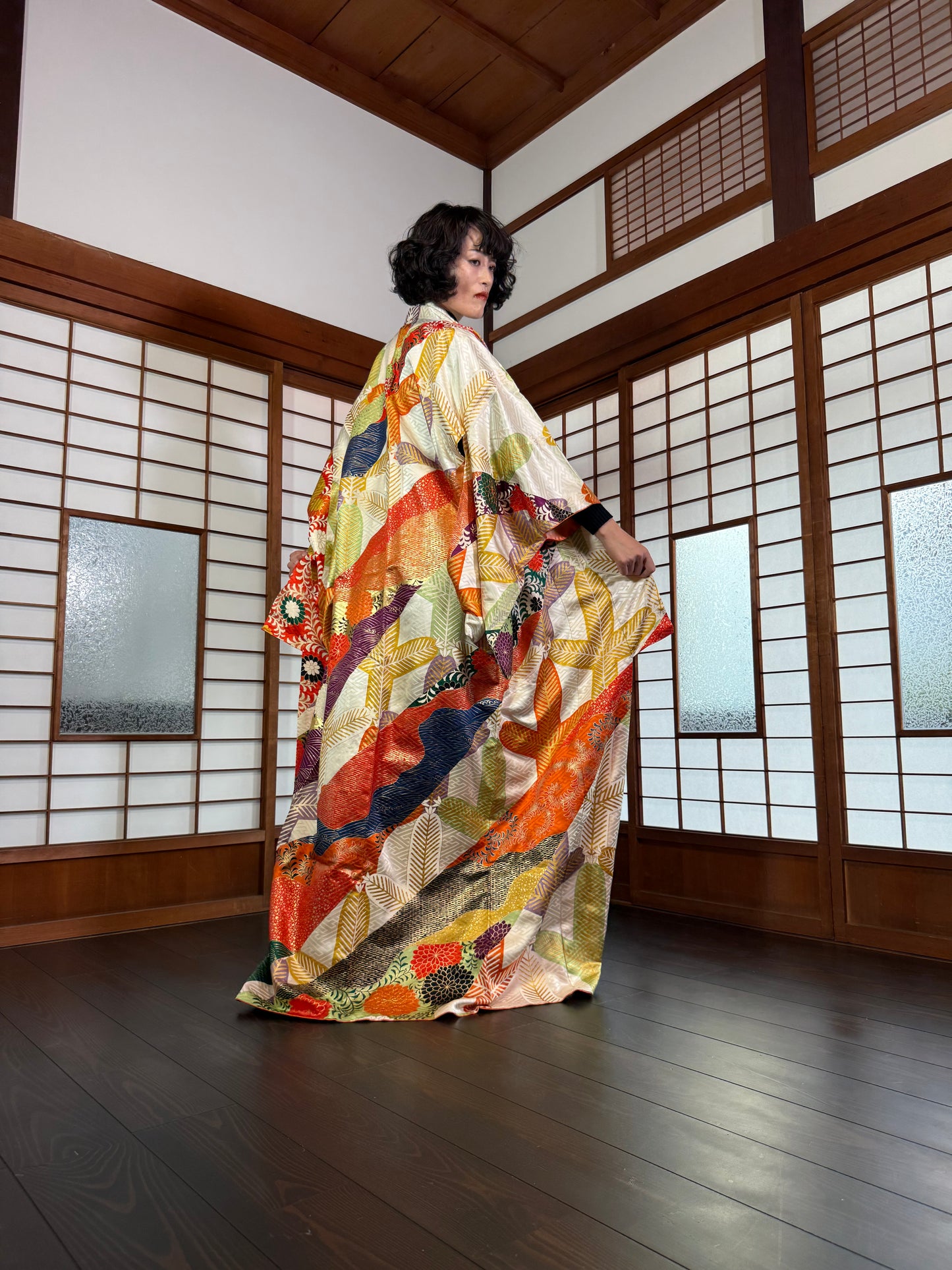 Redefining the Vintage Furisode(Tomesode) Collection "Gold" *damage