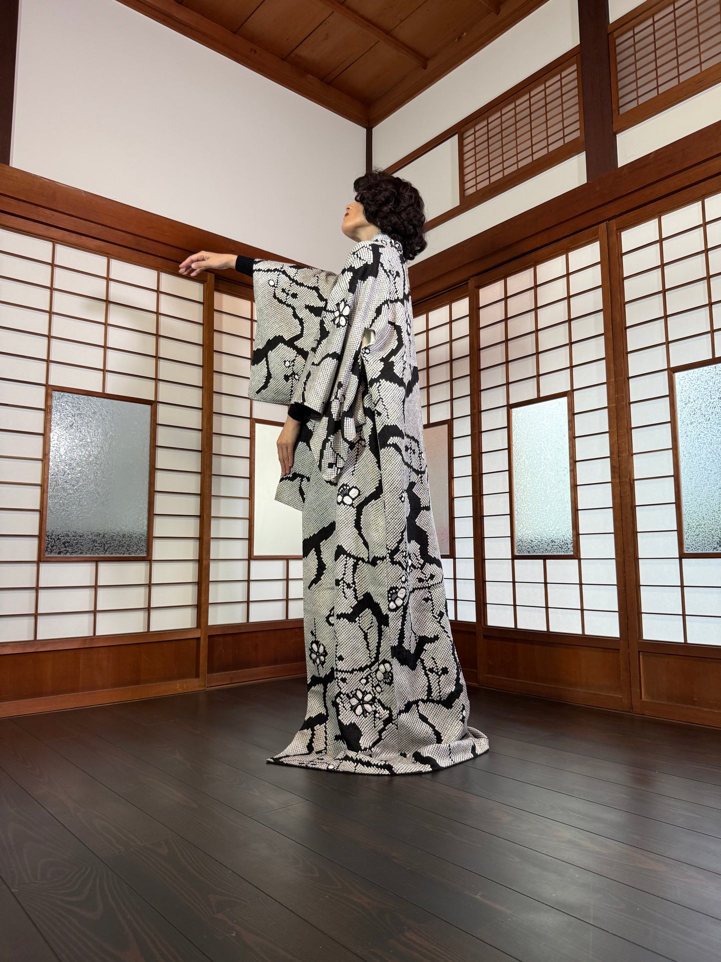 Redefining the Vintage Komon Collection "shibori, black, gold-kamon"