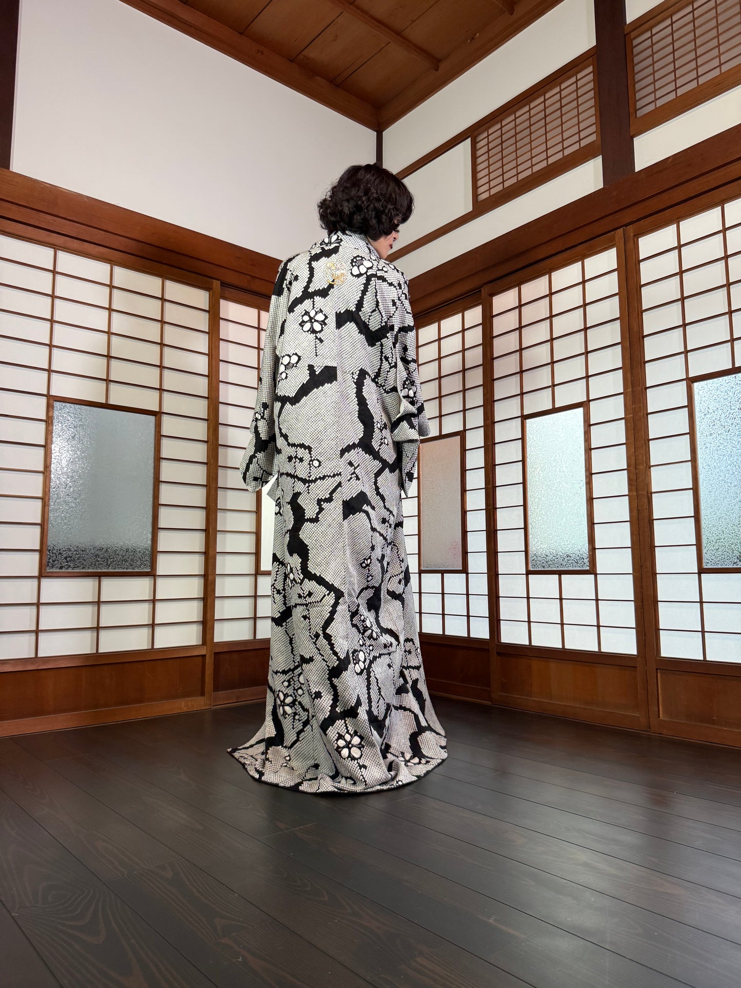 Redefining the Vintage Komon Collection "shibori, black, gold-kamon"