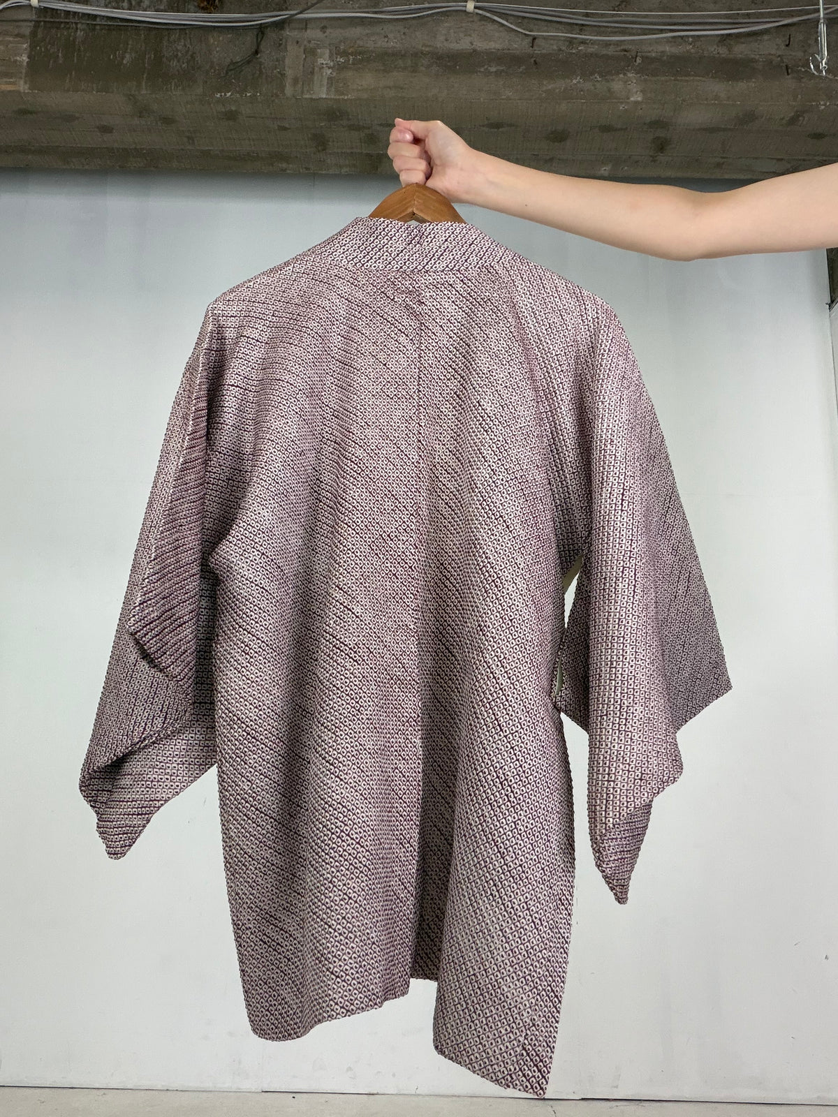 VINTAGE SHIBORI HAORI  "murasaki, SIB141"