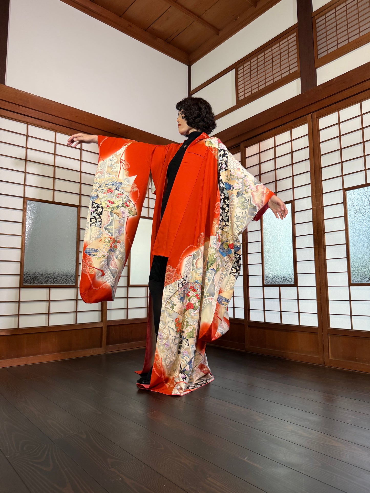 Redefining the Vintage Furisode Collection "shu, ougi" :damage