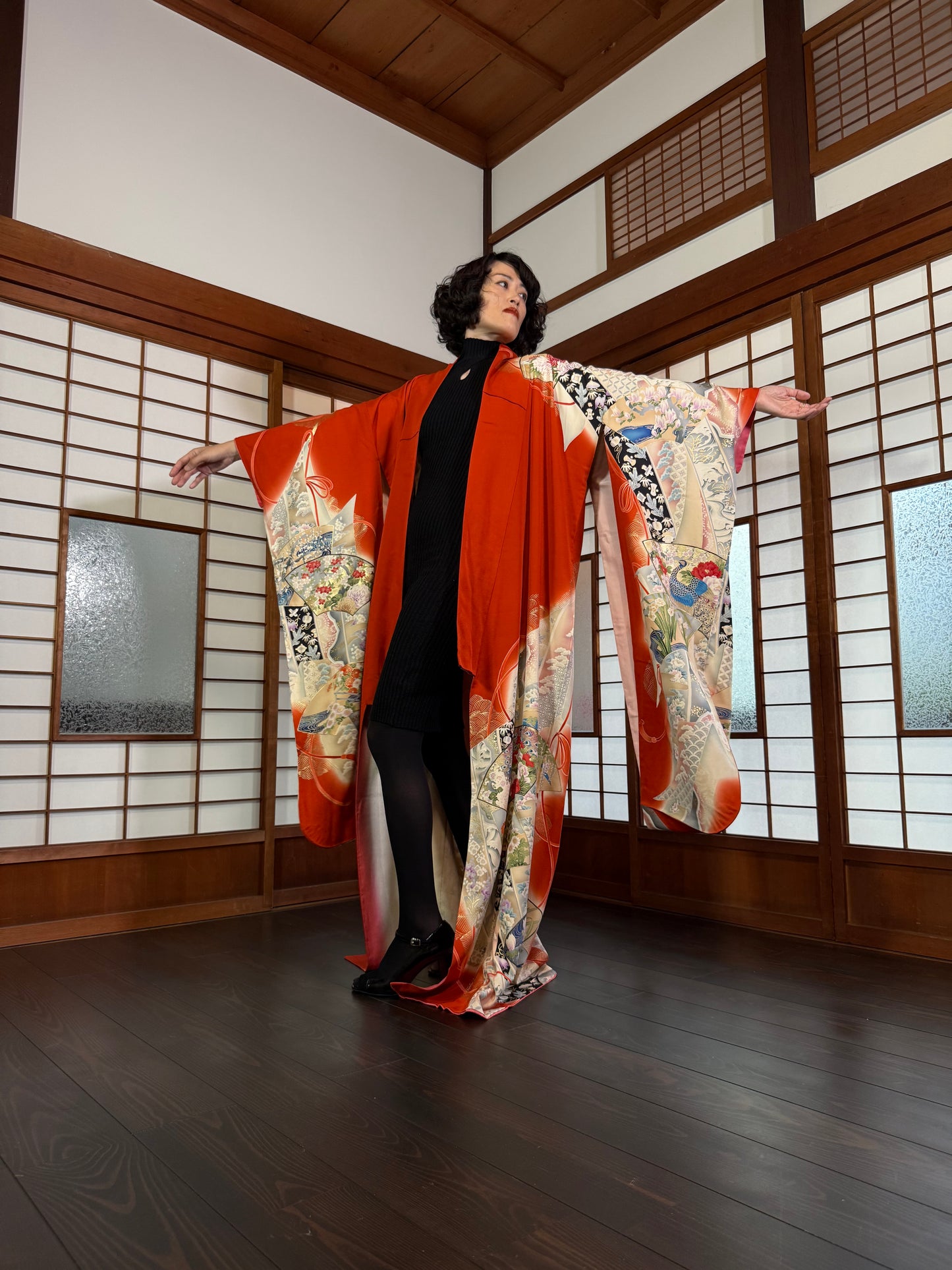 Redefining the Vintage Furisode Collection "shu, ougi" :damage