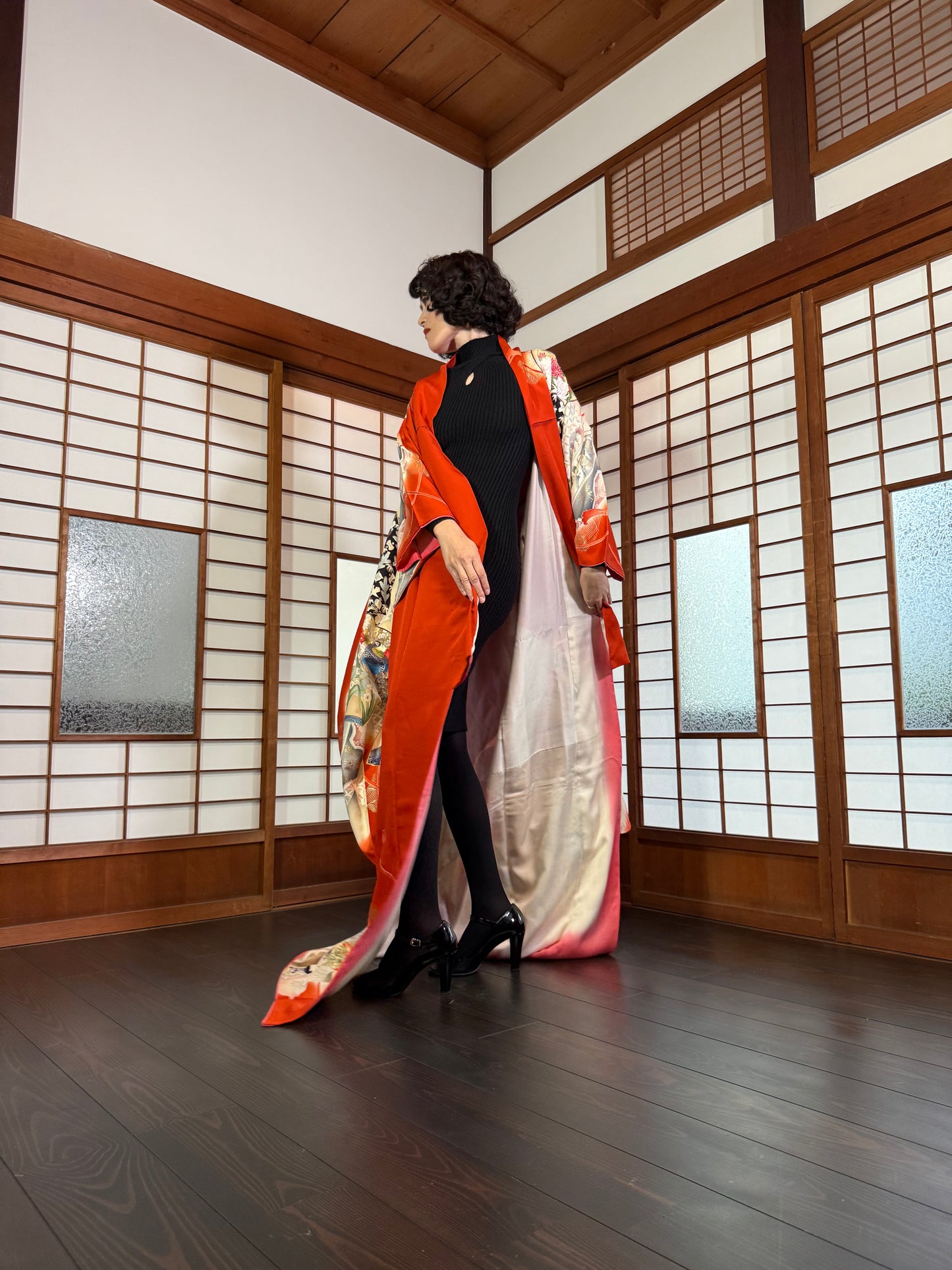 Redefining the Vintage Furisode Collection "shu, ougi" :damage