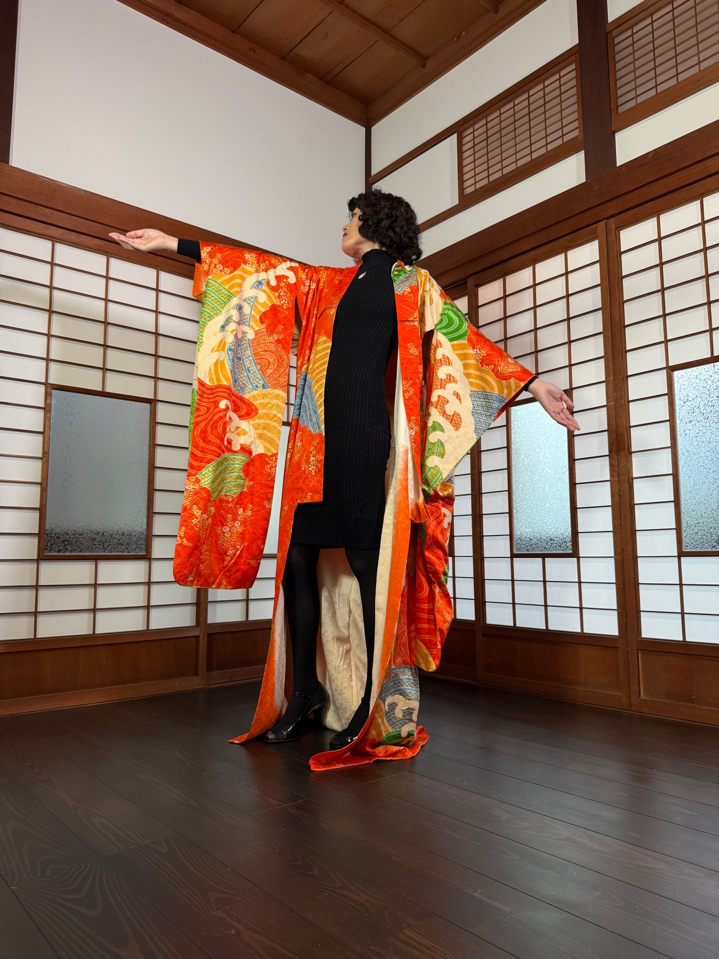 Redefining the Vintage Furisode Collection "shu, gold, nami"