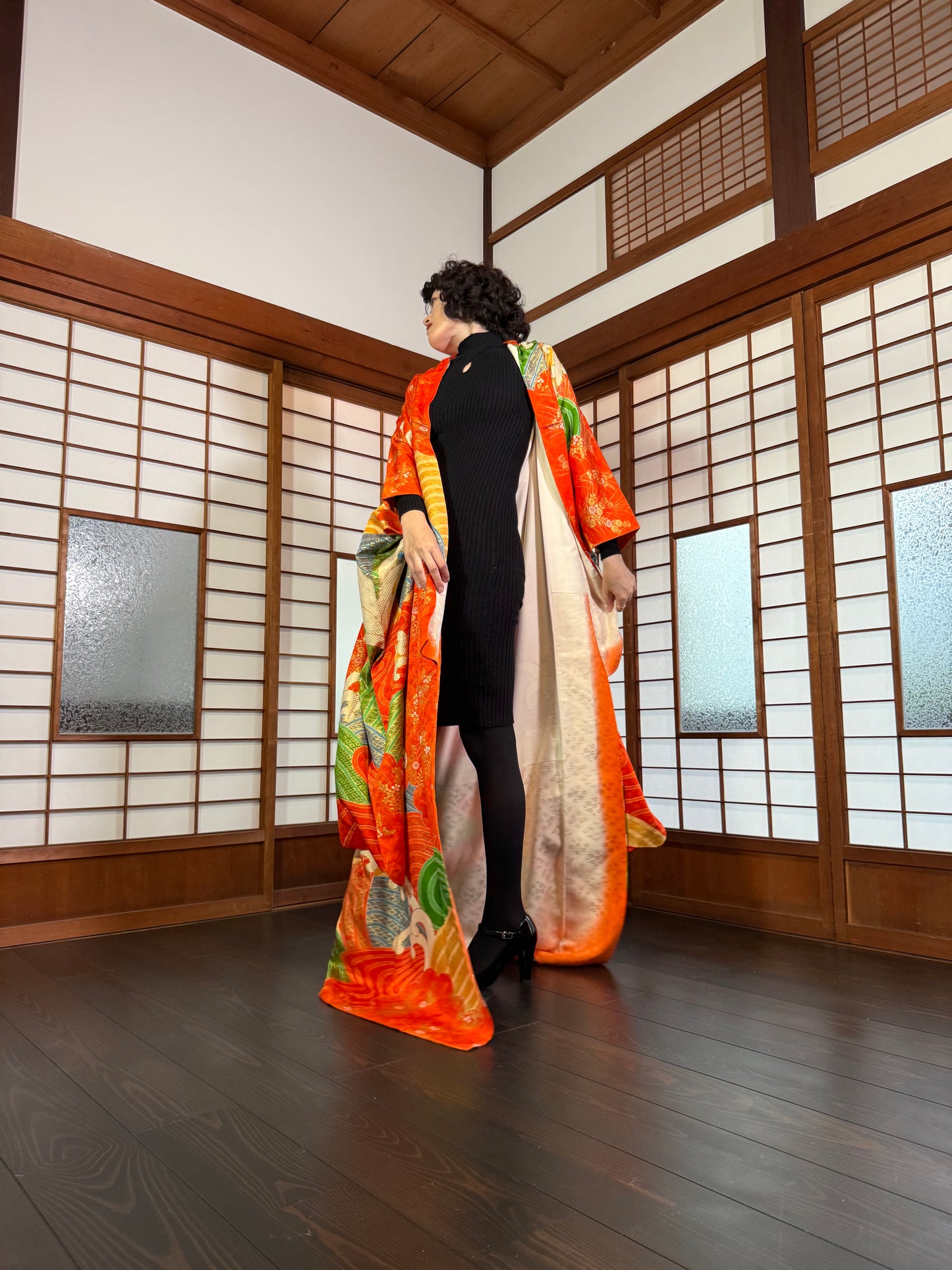 Redefining the Vintage Furisode Collection "shu, gold, nami"