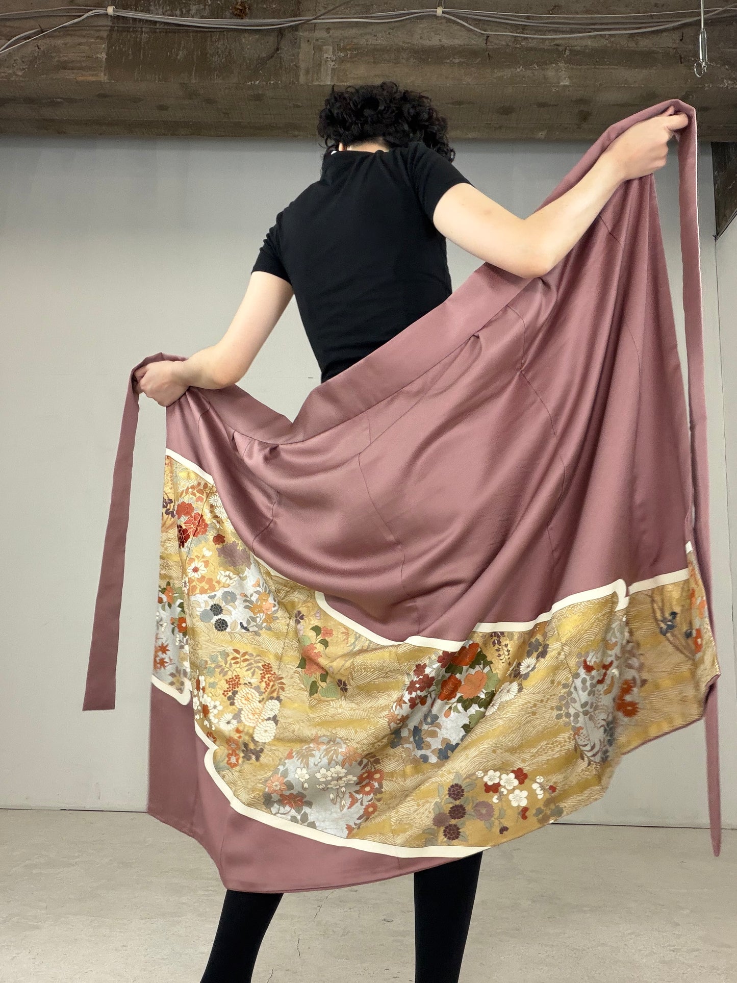 IROTOME SKIRT UPCYCLED FROM JAPANESE KIMONO "IRO134"