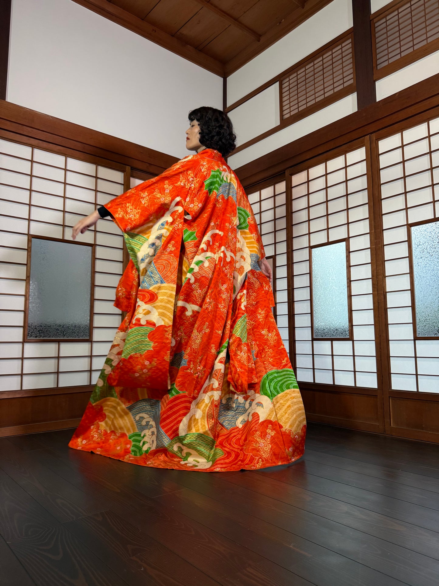 Redefining the Vintage Furisode Collection "shu, gold, nami"