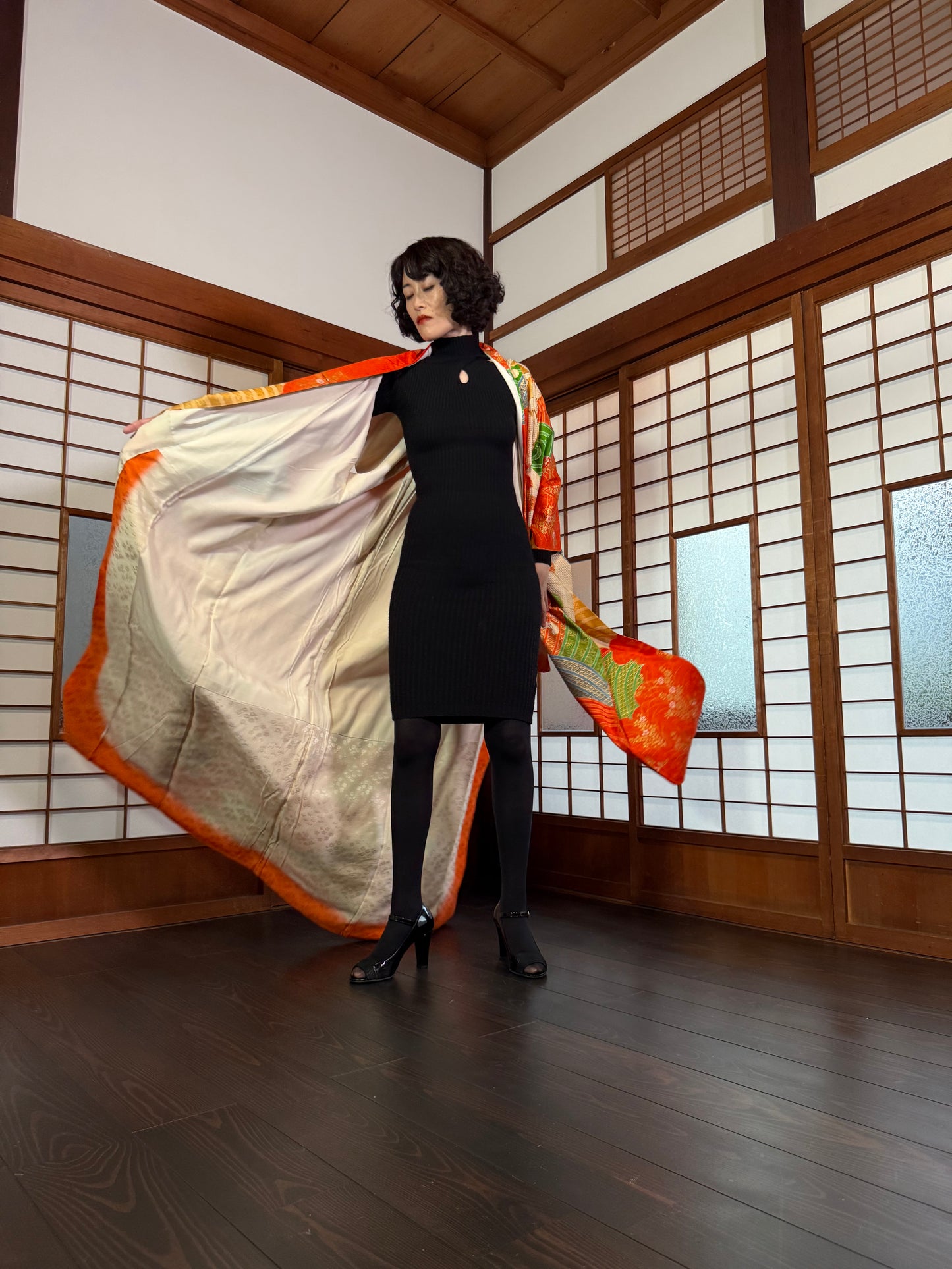 Redefining the Vintage Furisode Collection "shu, gold, nami"