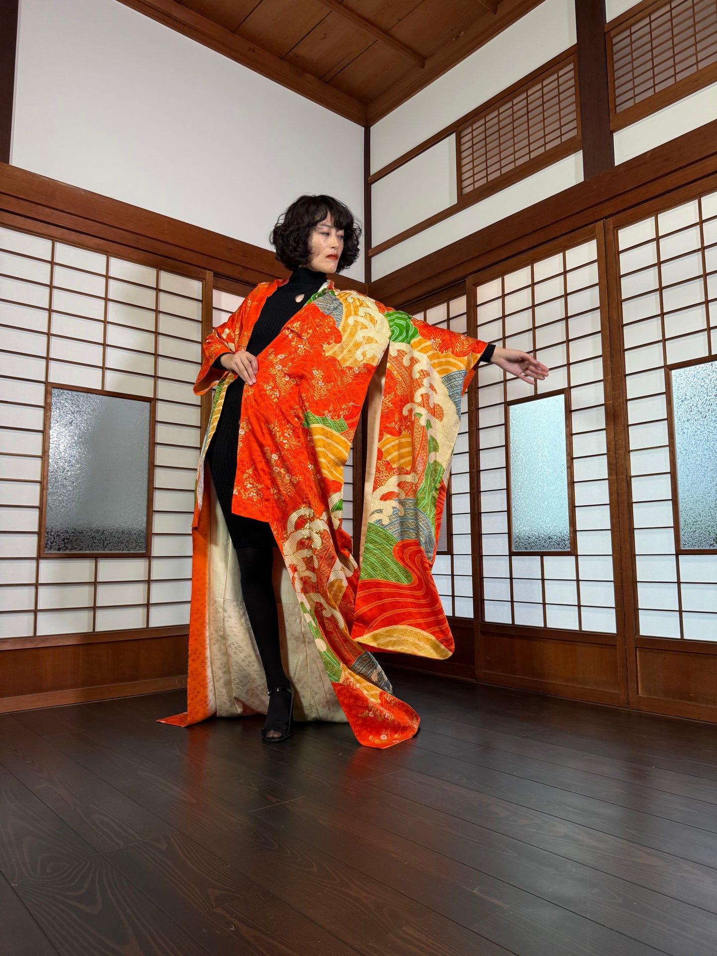 Redefining the Vintage Furisode Collection "shu, gold, nami"