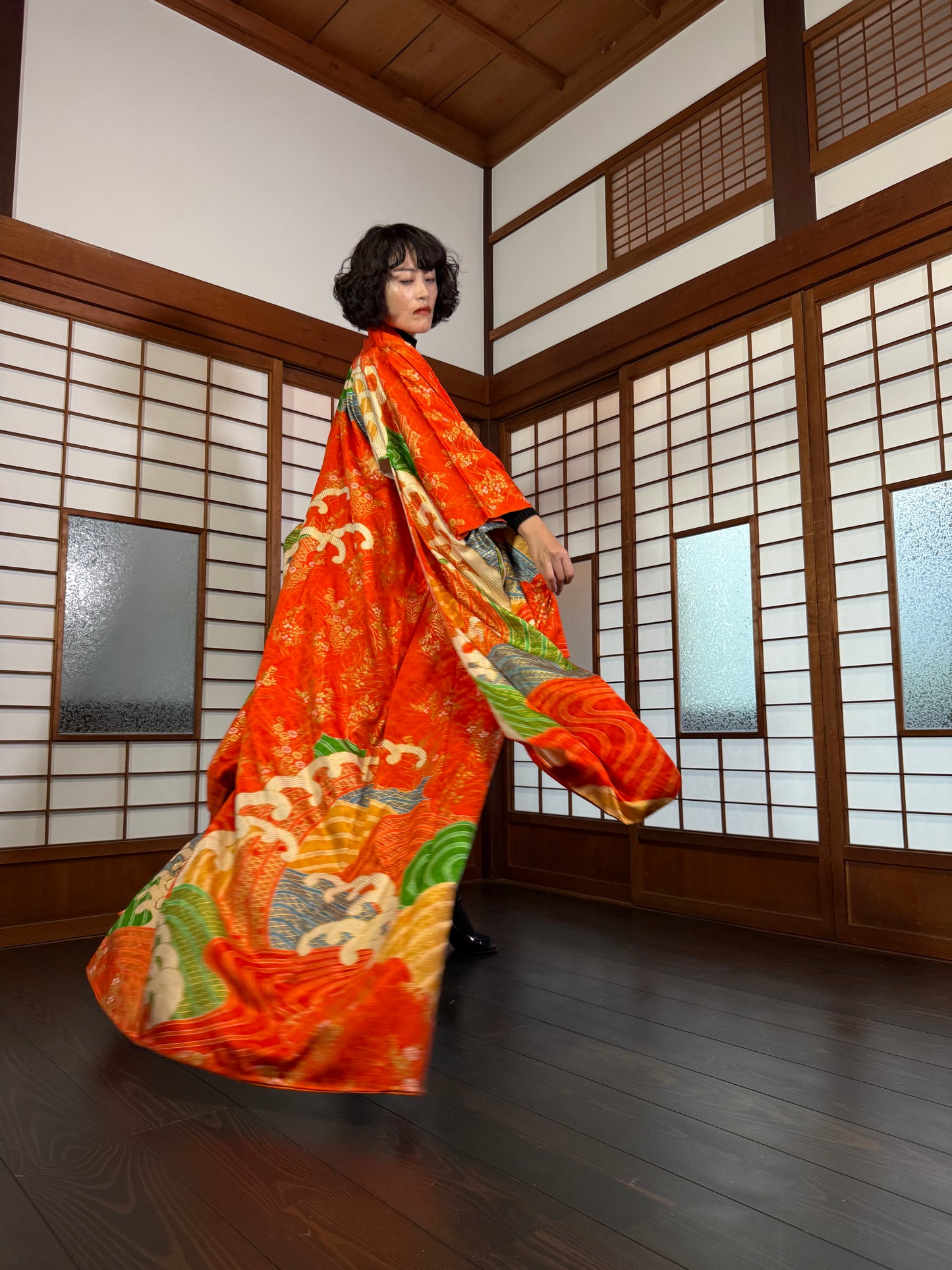 Redefining the Vintage Furisode Collection "shu, gold, nami"